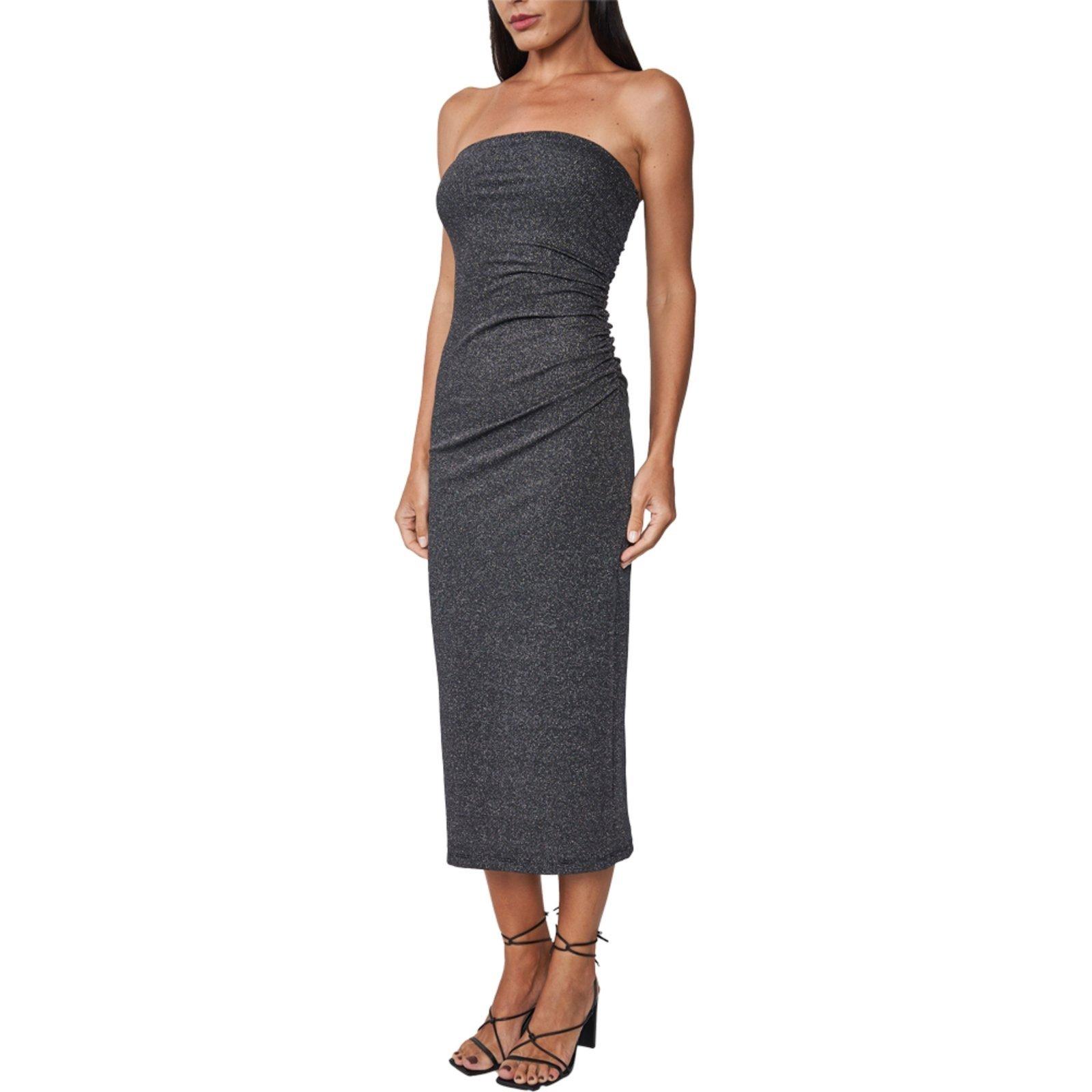Vestido Colcci Metalizado Pr25 Preto e Prata Feminino