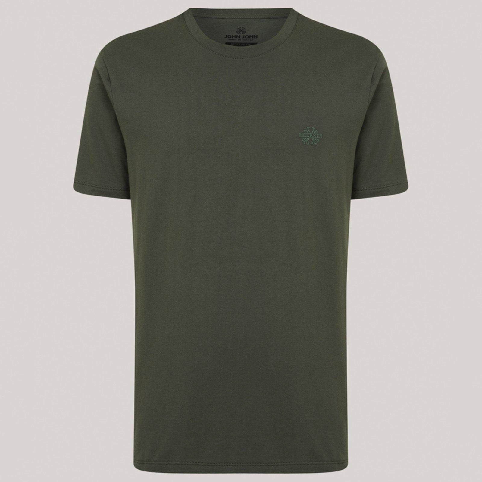 Camiseta John John Regular Light Pr26 Verde Escuro Masculino