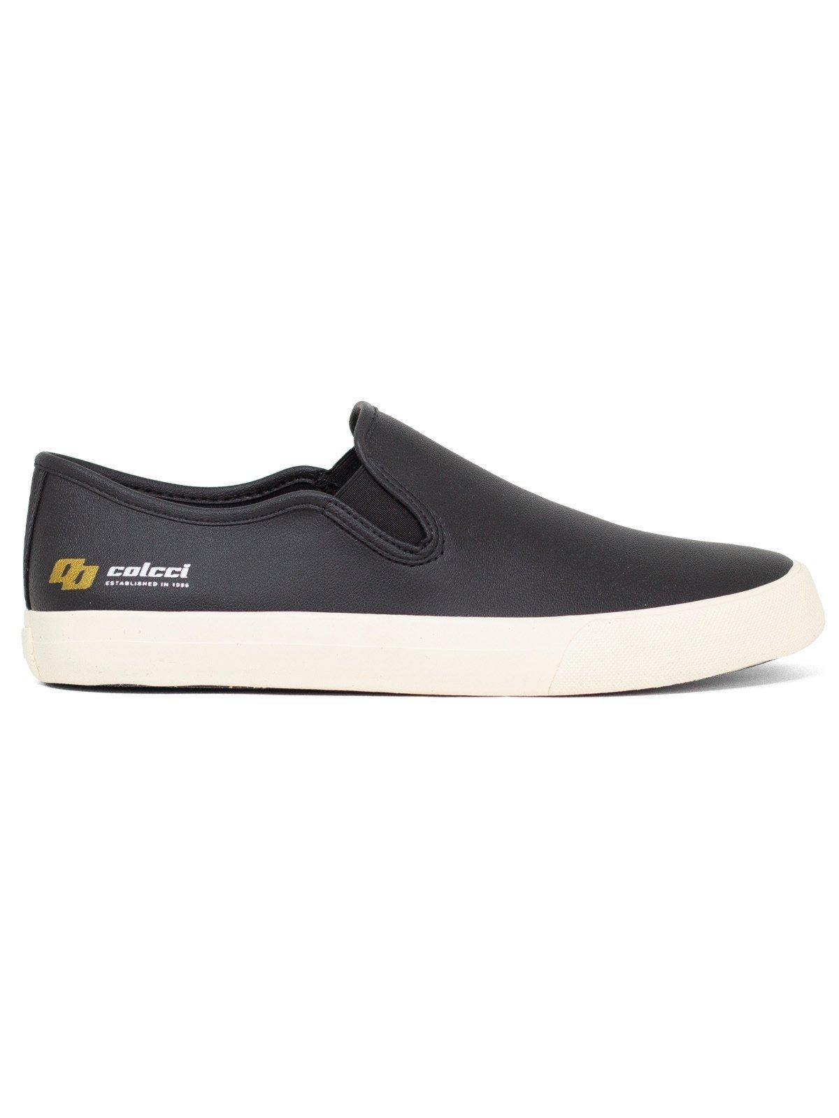 Tênis Masculino Slip On Colcci Casual Grafic Calce Fácil Confortável Elástico 001 Preto