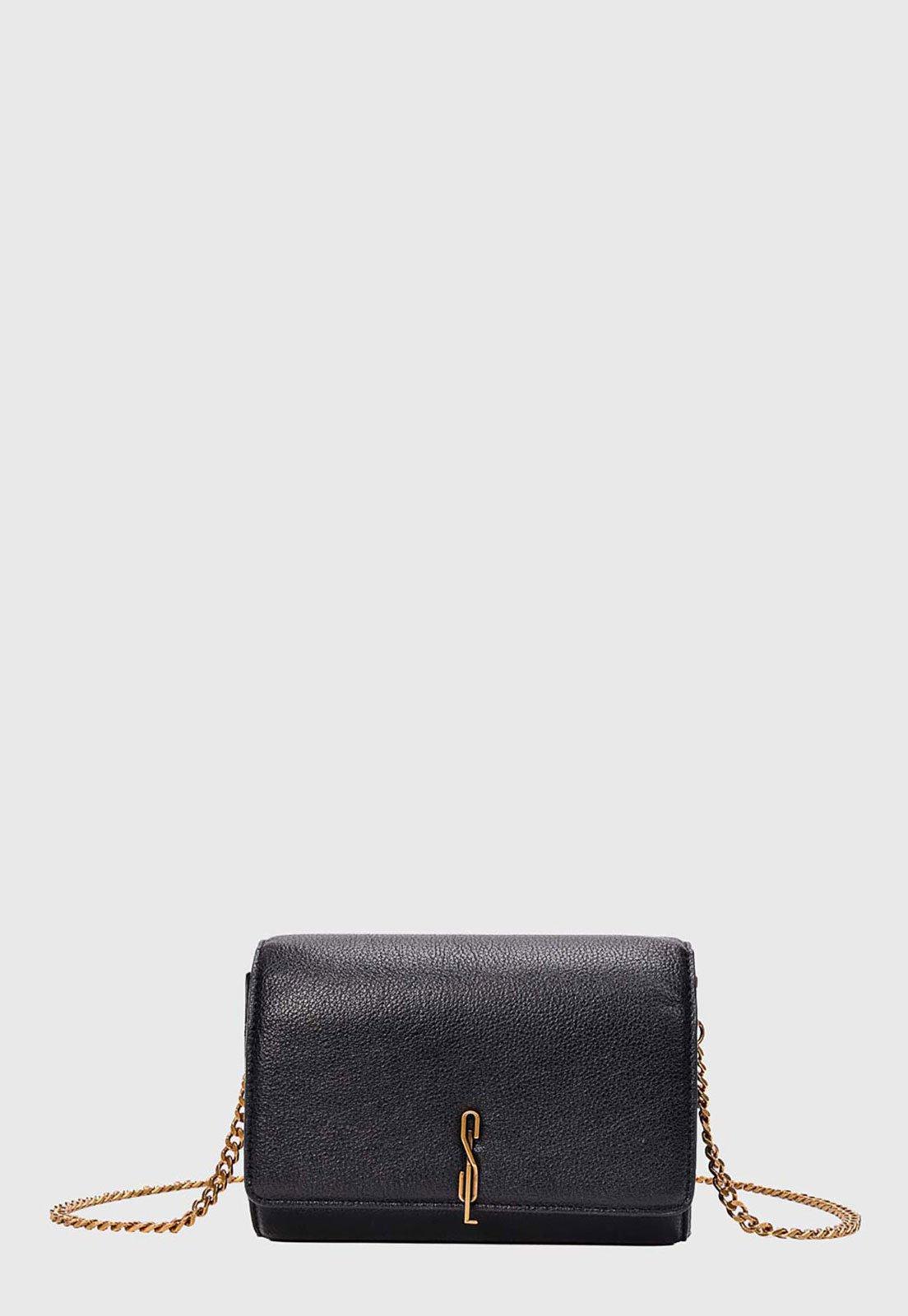 Bolsa Feminina Santa Lolla Pequena Texturizada Preta