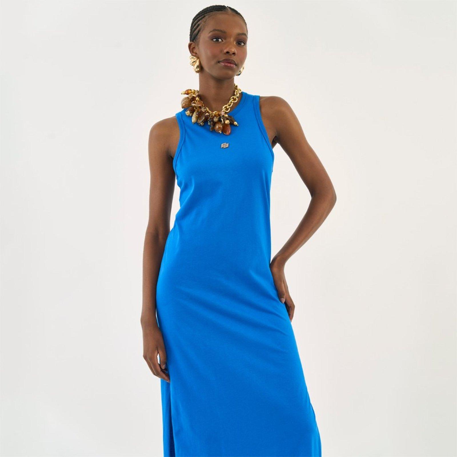Vestido Super Mid Colcci Iconic Ou26 Azul Feminino