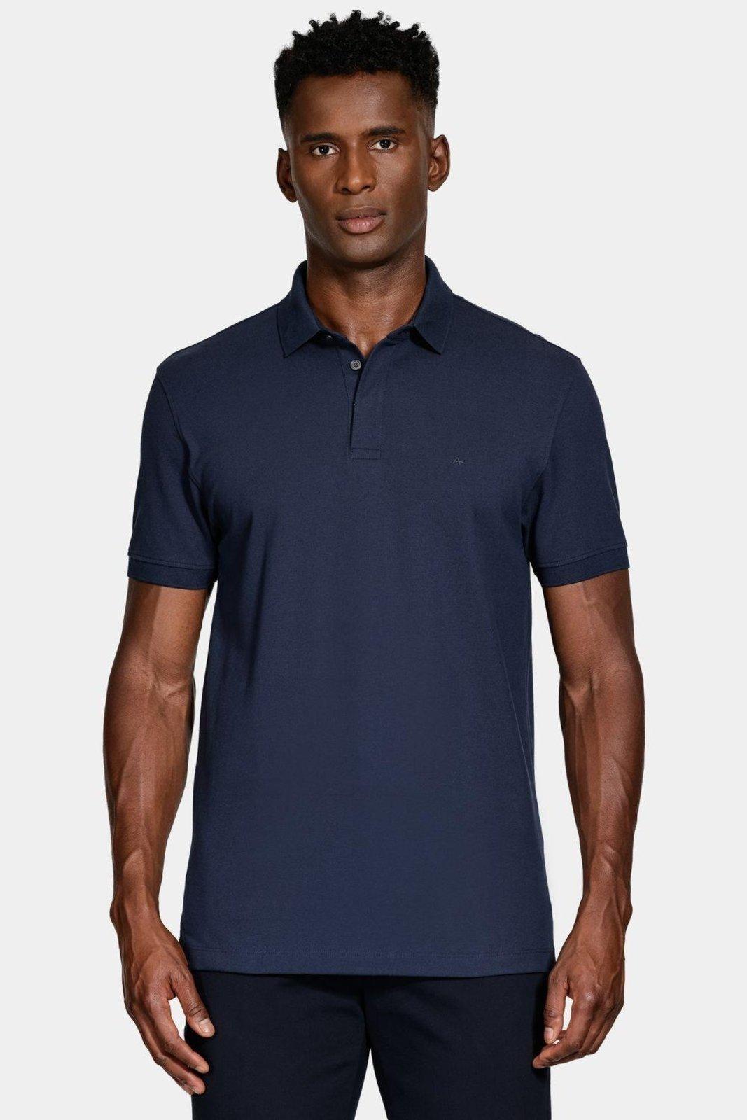 Polo Aramis Manga Curta Piquet Color Fix Navy