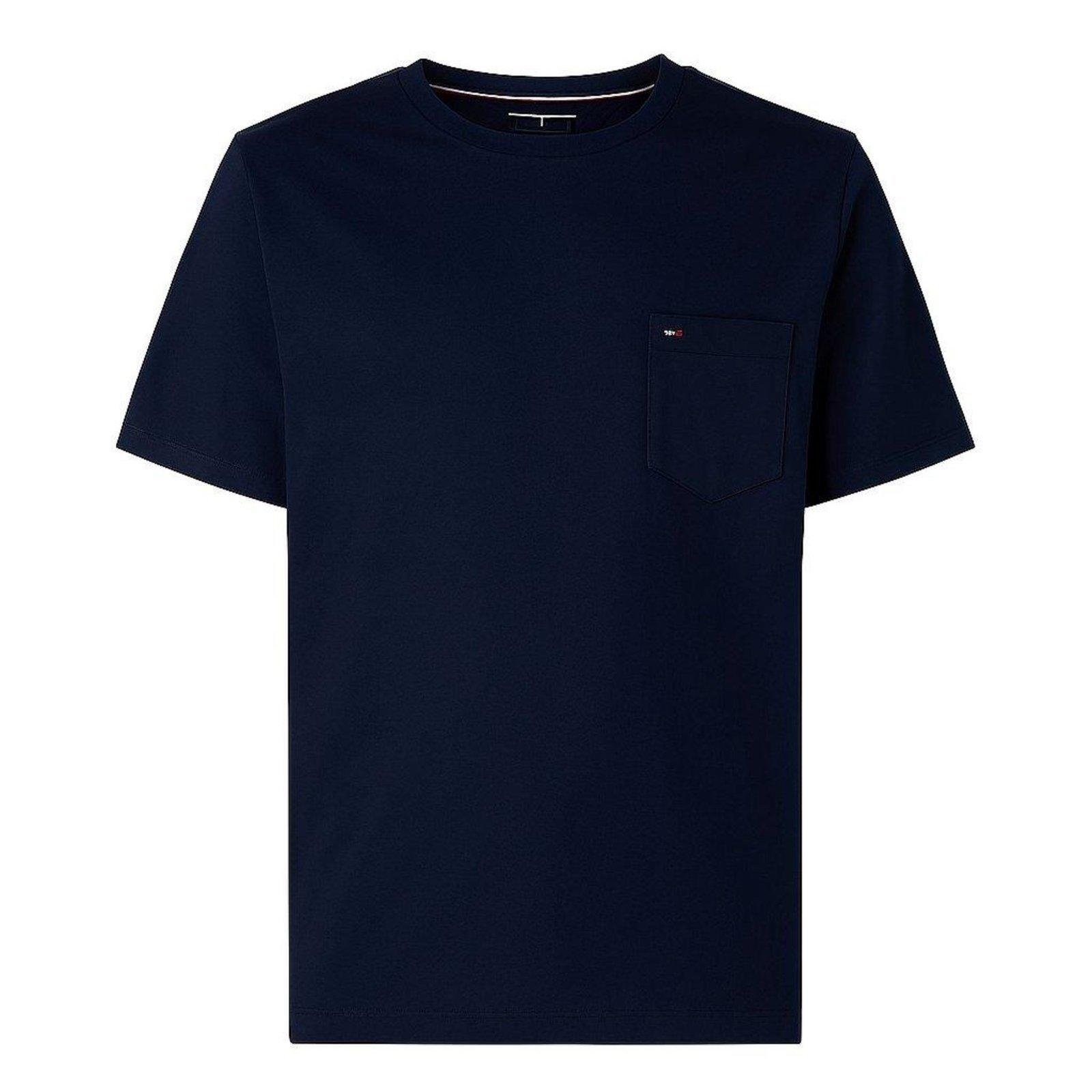 Camiseta Tommy Hilfiger Essential Pocket Tee Azul Marinho