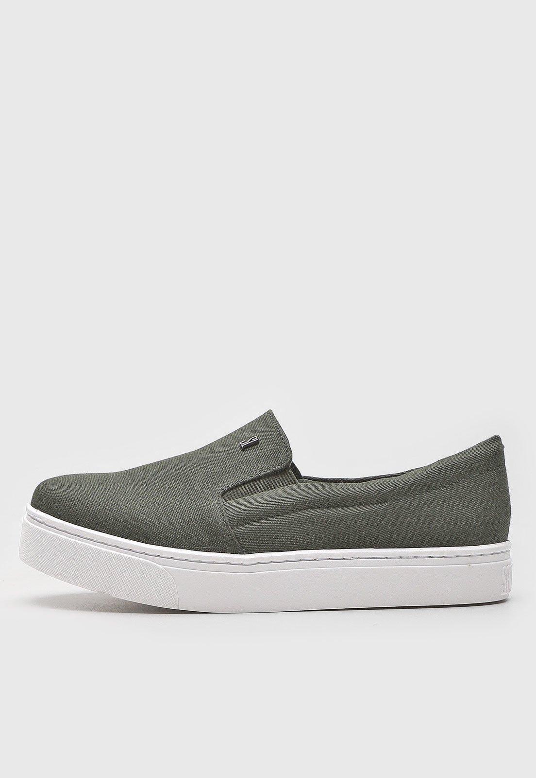 Tênis Slip On Santa Lolla Liso Verde