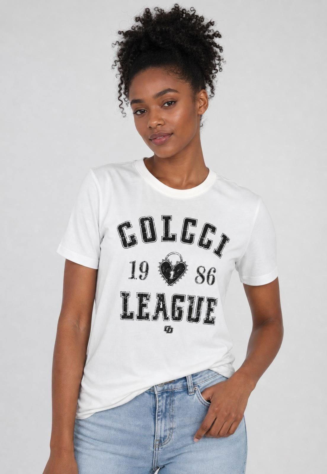 Camiseta Feminina Colcci Estampa Frontal Branco