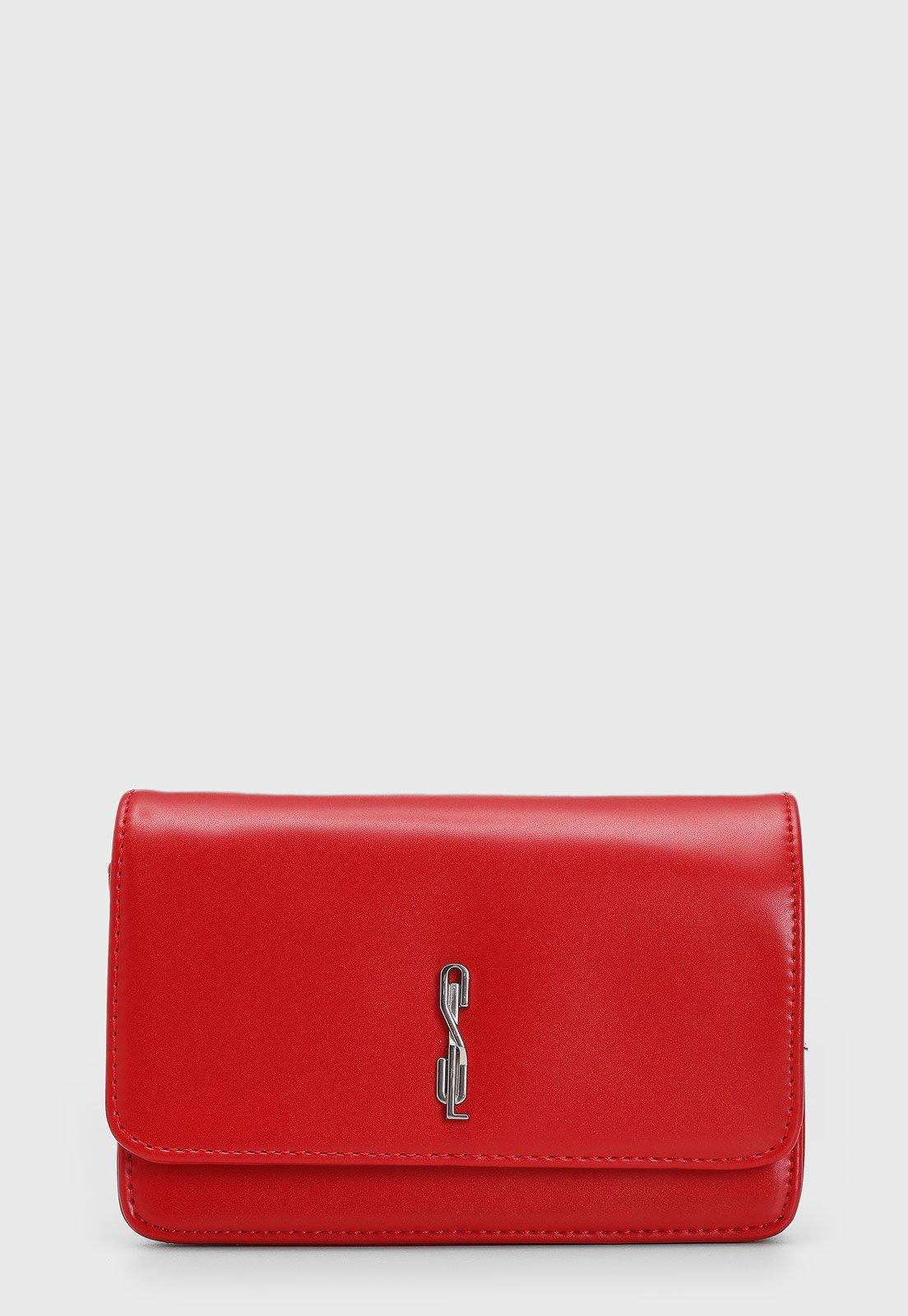 Bolsa Transversal Santa Lolla Alça Ajustável Vermelha