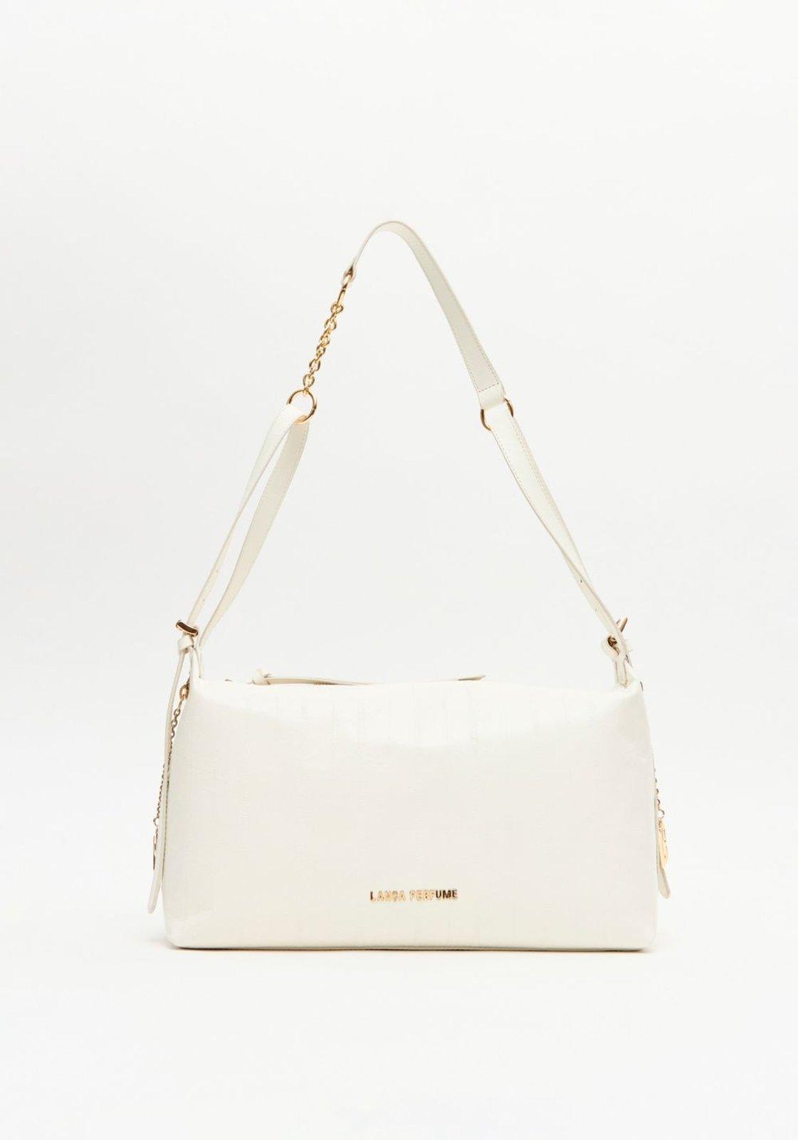 Bolsa Shoulder Couro Com Enfeite Lança Perfume
