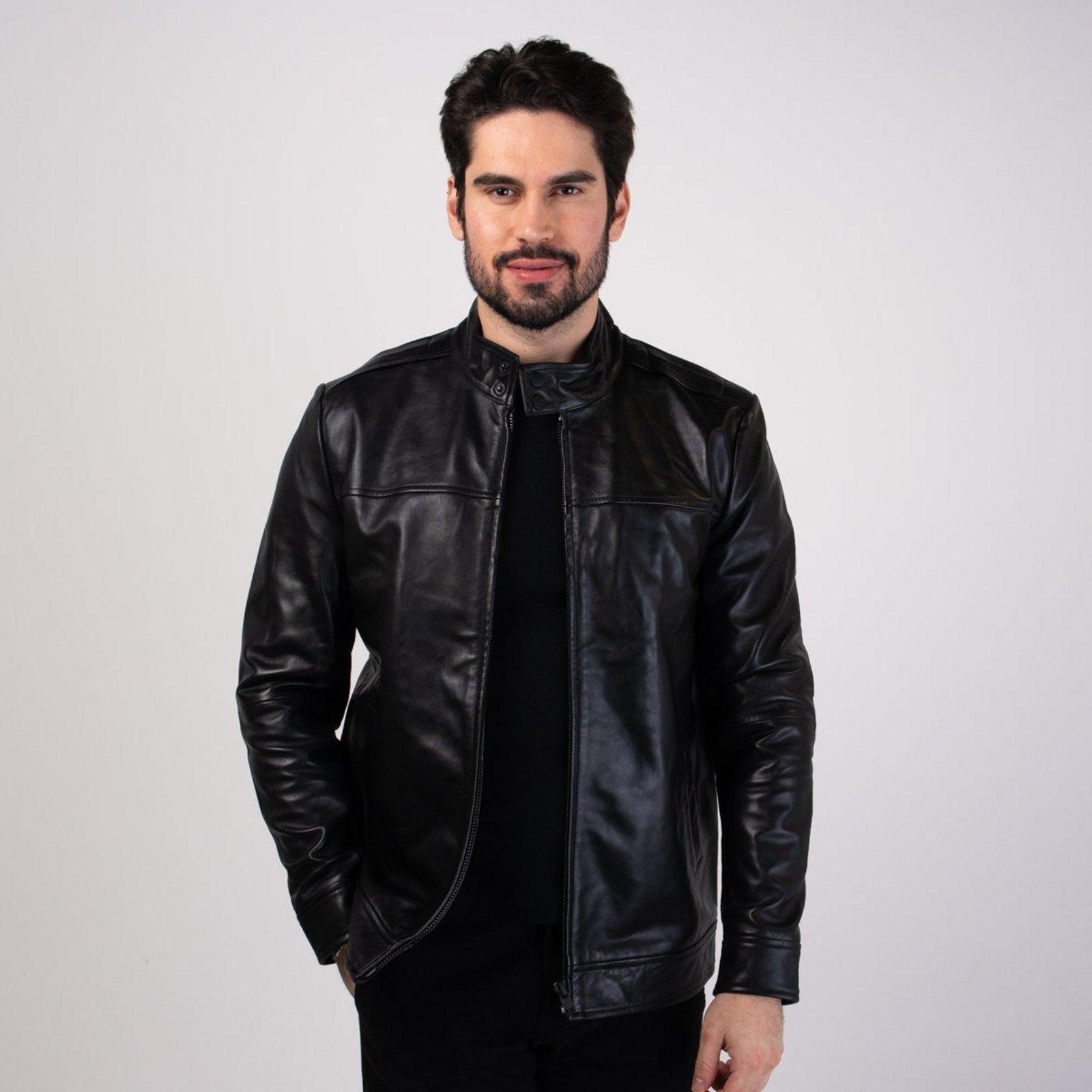 Jaqueta Aramis Couro Motorcycle Preta