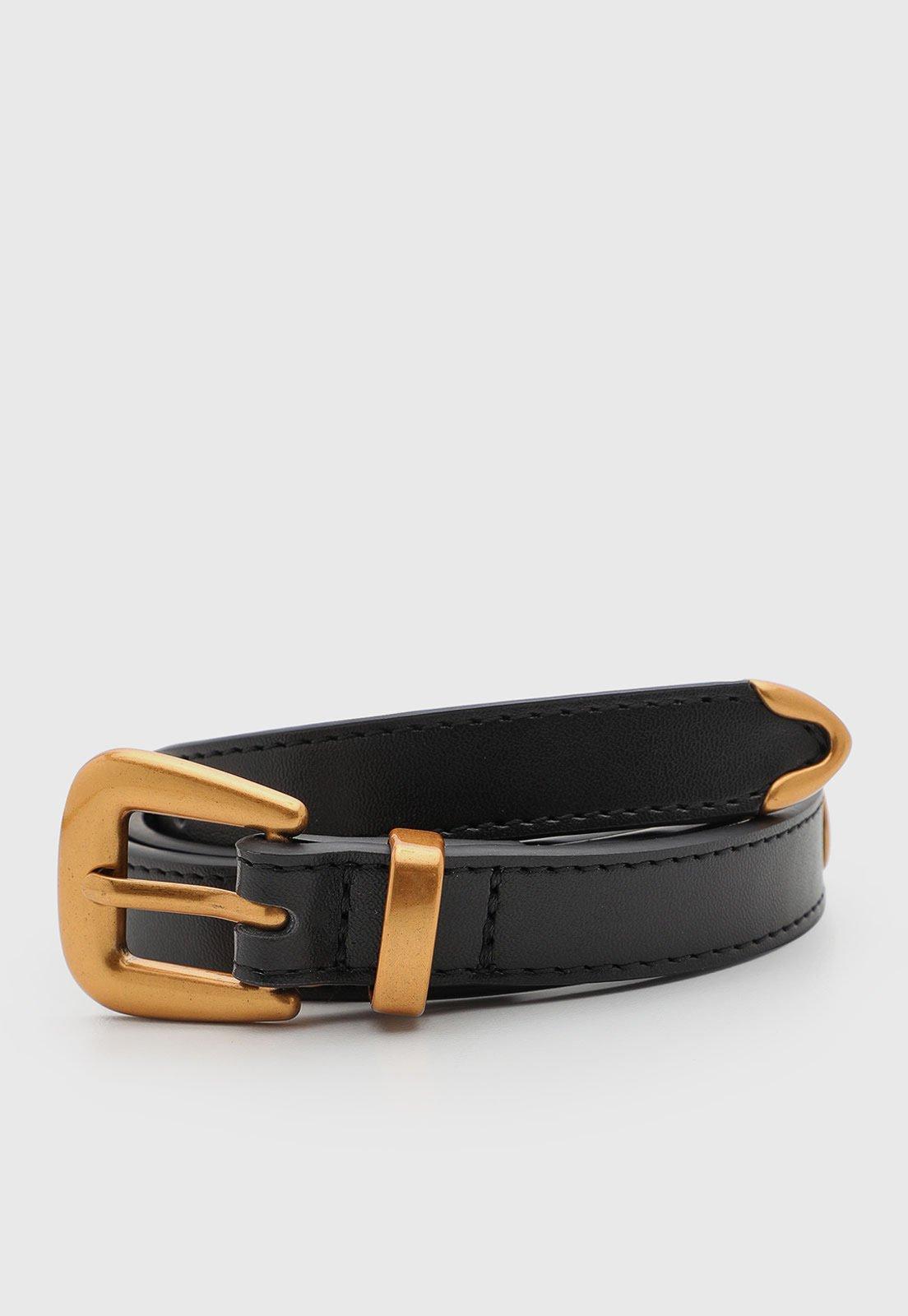 Cinto Feminino Santa Lolla Couro Preto