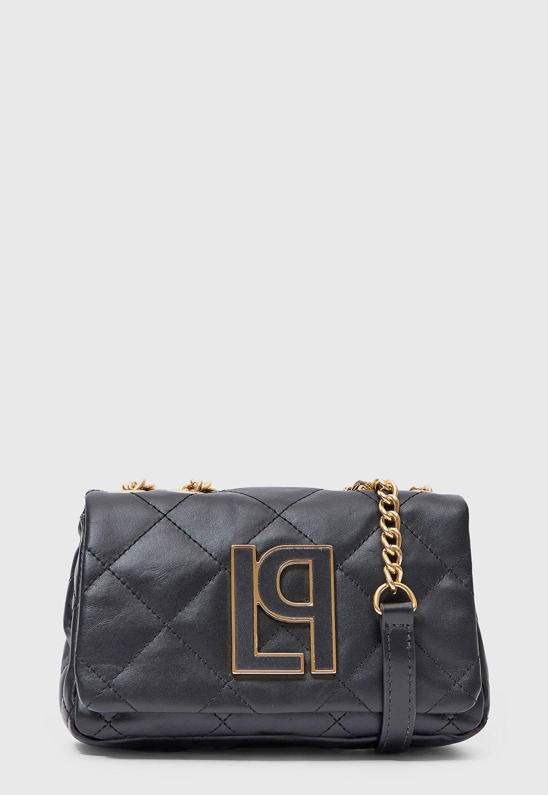 Bolsa Feminina Lança Perfume Matelassê Couro Preta