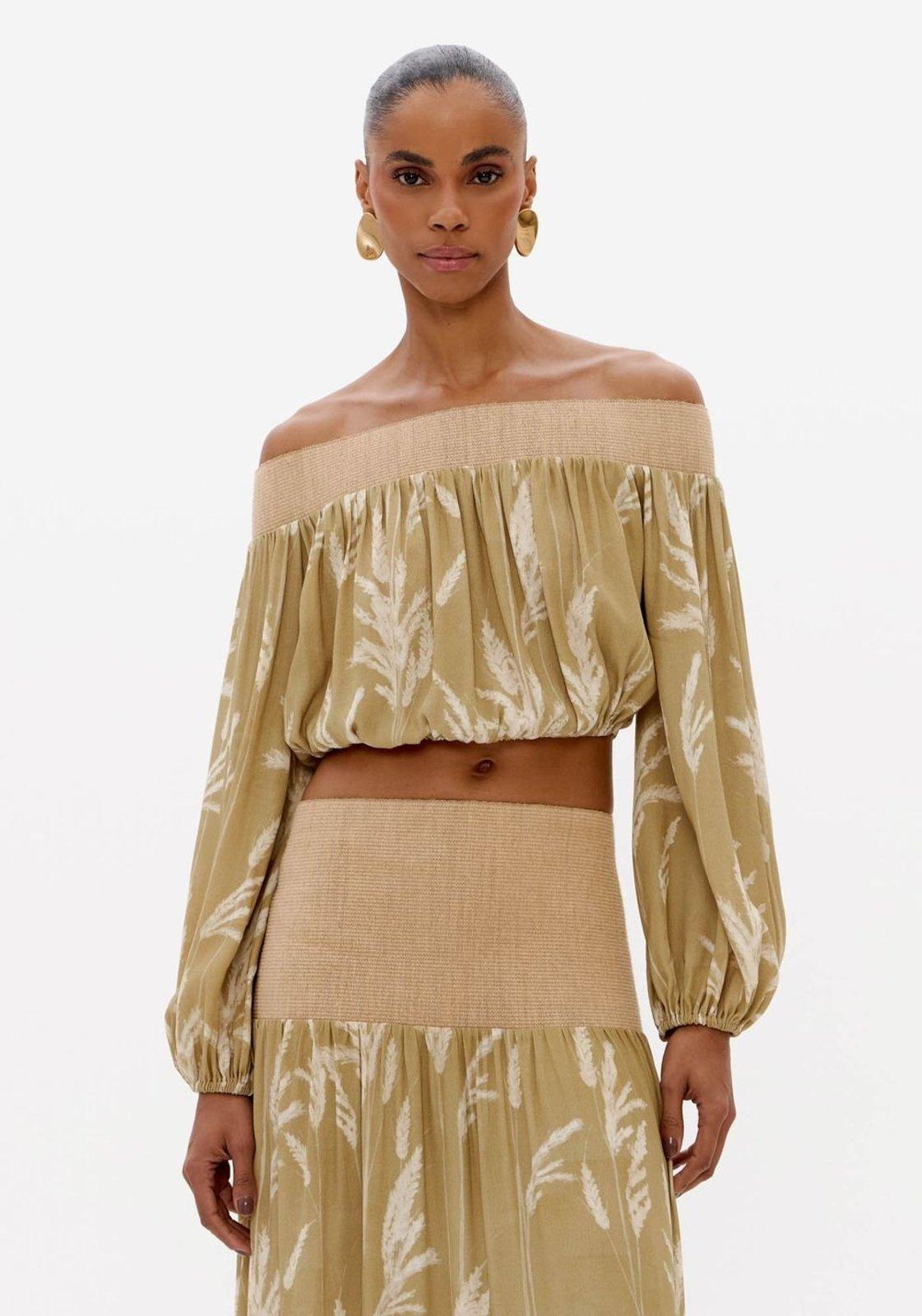 Blusa Estampada Manga Longa Lança Perfume