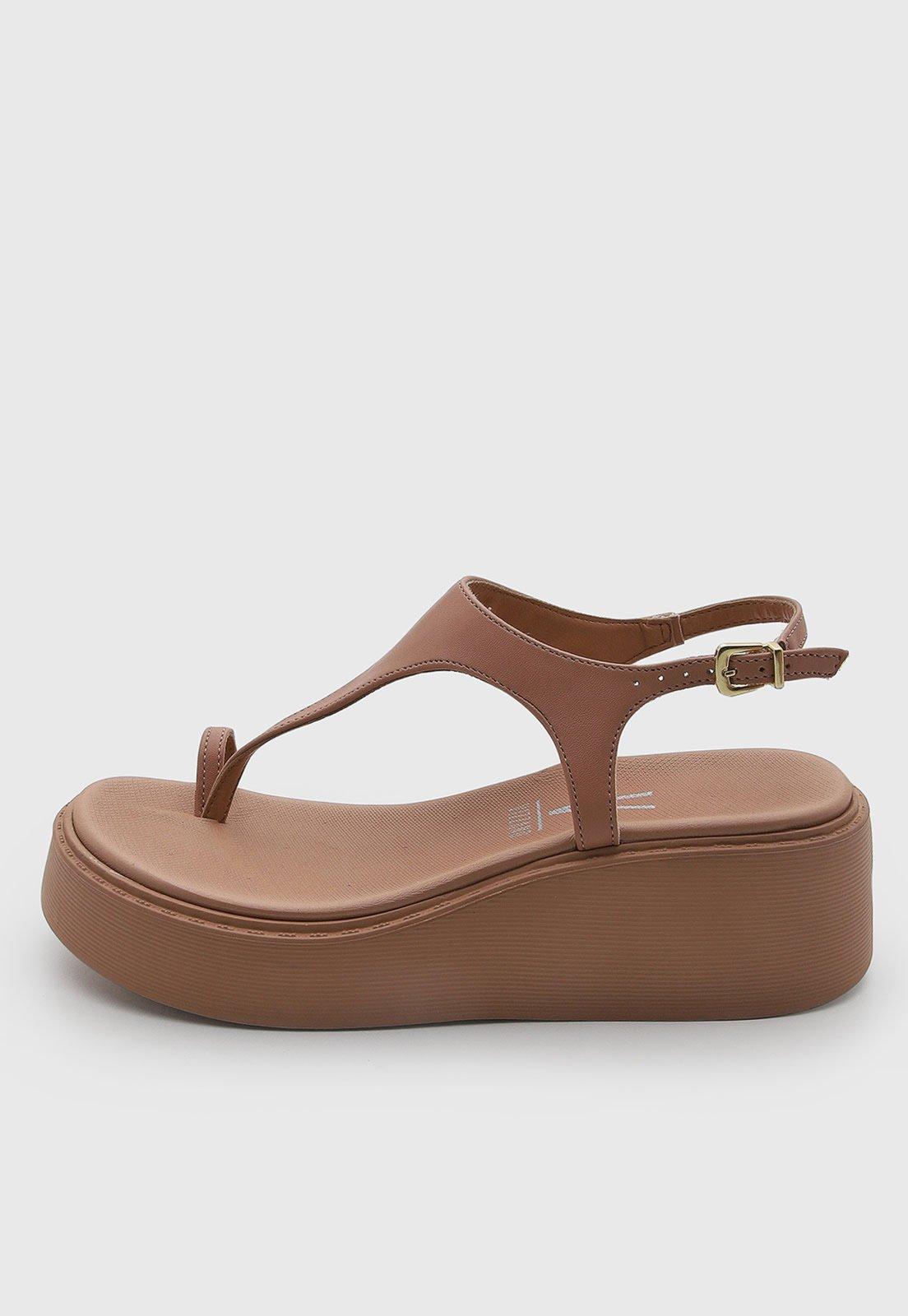 Sandália Feminina Vizzano Plataforma Caramelo