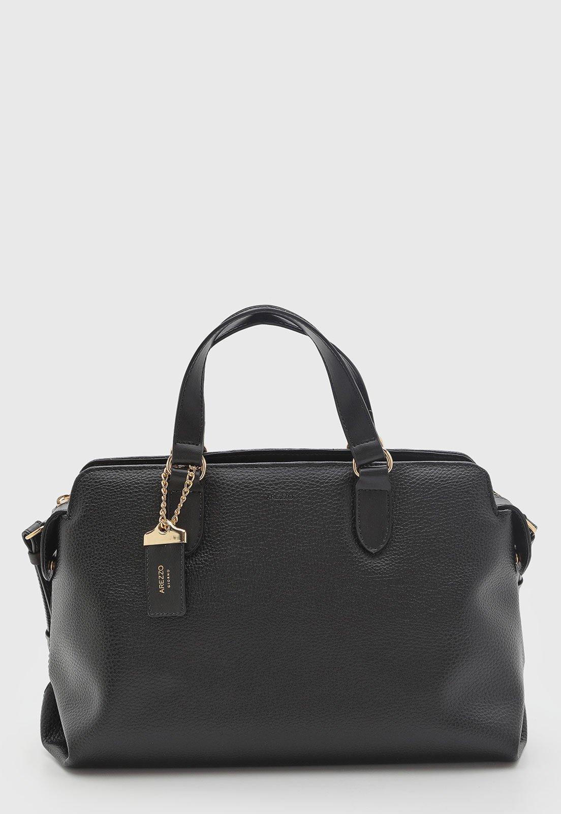 Bolsa Feminina Arezzo Grande Texturizada Preta