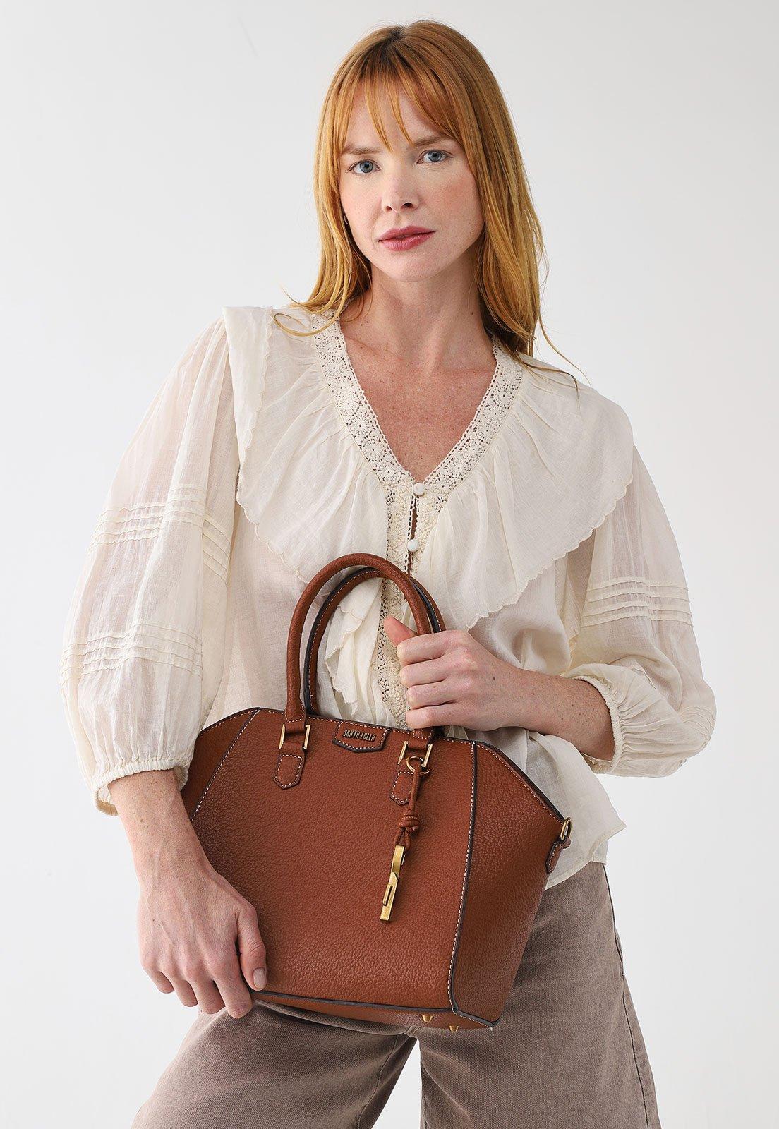 Bolsa Feminina Santa Lolla Estruturada Caramelo