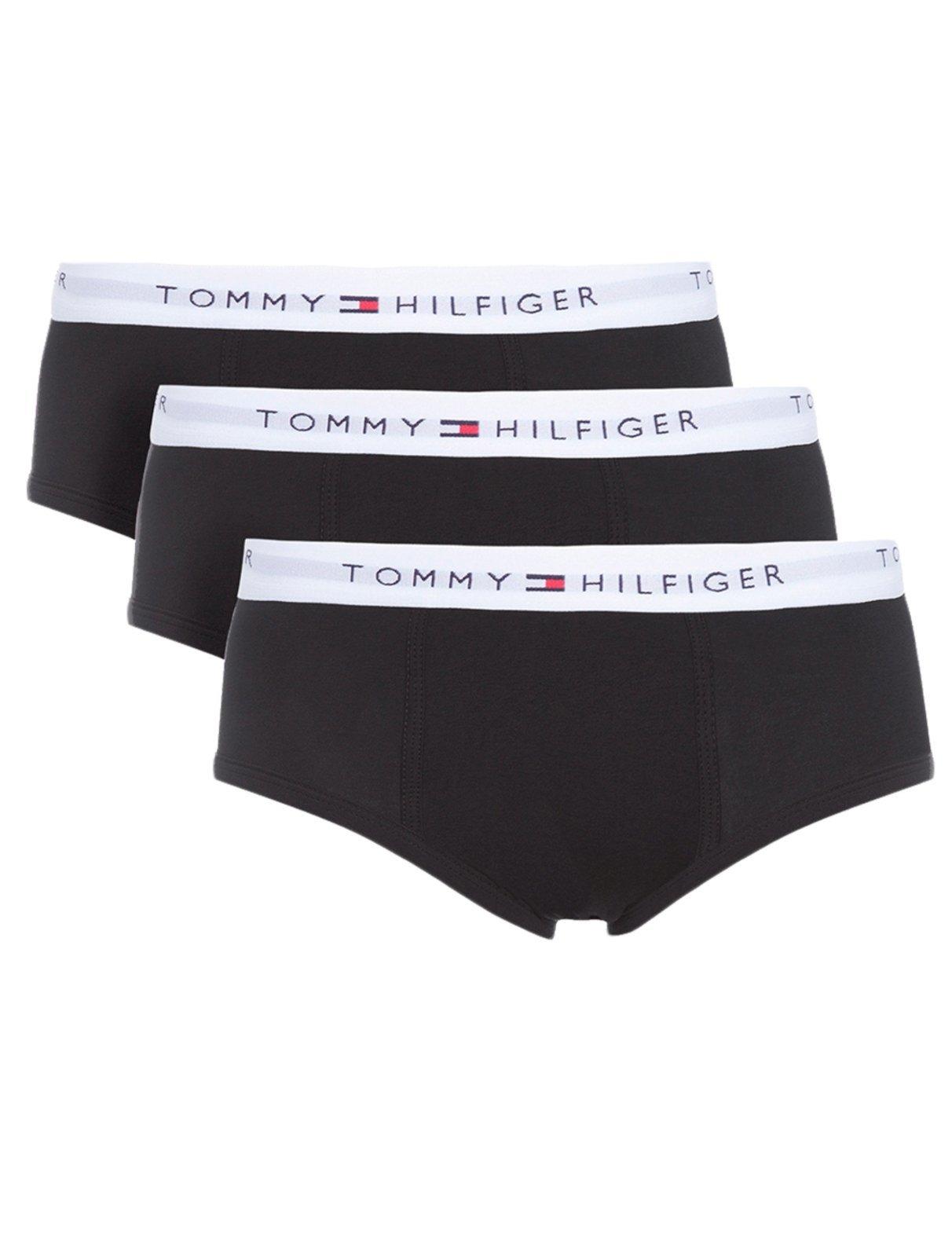 Cueca Tommy Hilfiger Cotton Stretch Brief Preta Pack 3UN