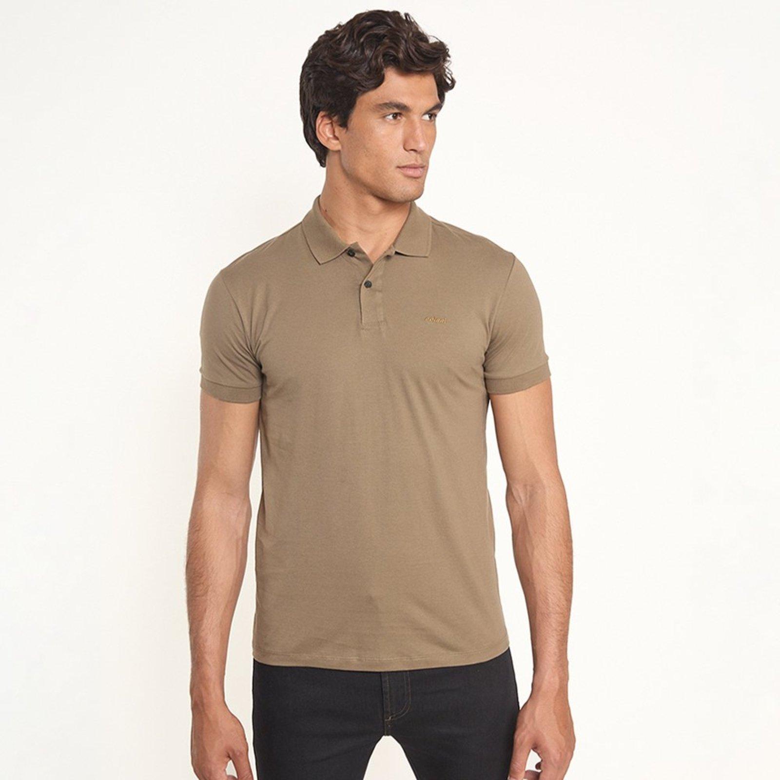 Camisa Polo Colcci Basic Pr27 Marrom Masculino