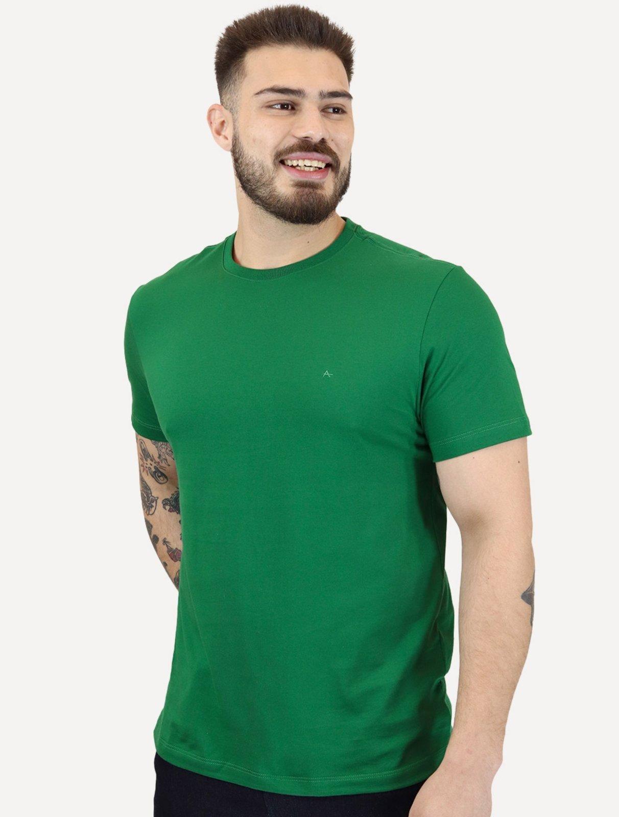 Camiseta Aramis Masculina Basic Lisa Mono Icon Verde