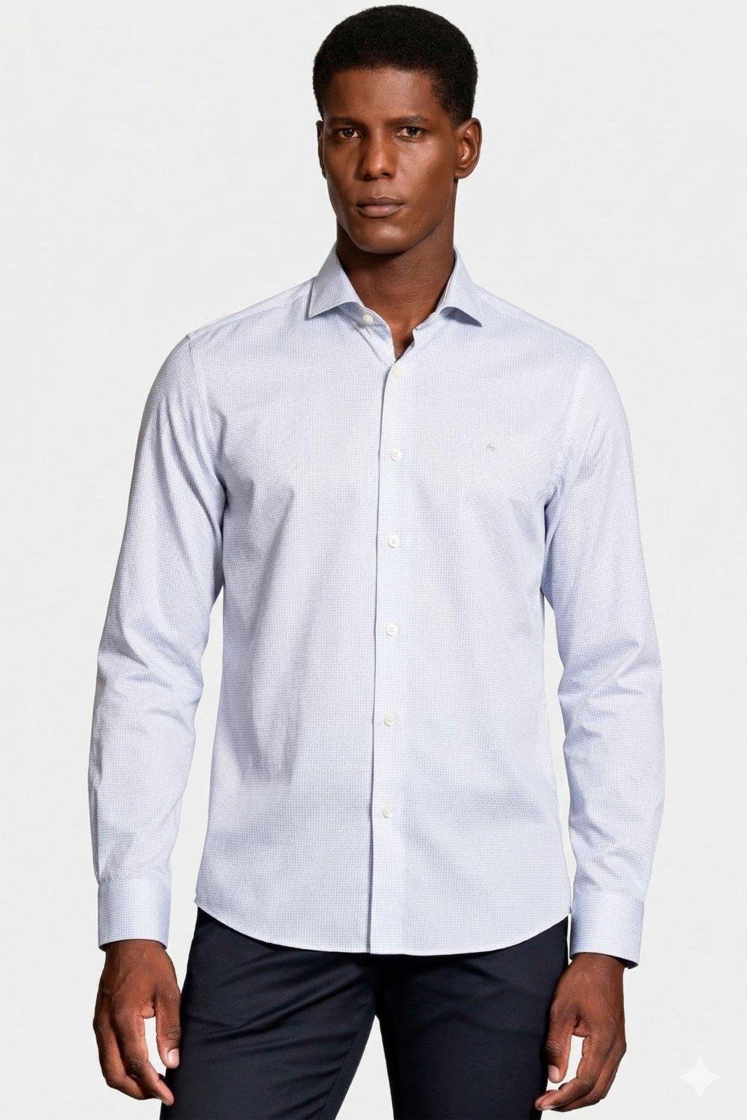 Camisa Aramis Manga Longa Slim Pontilhada