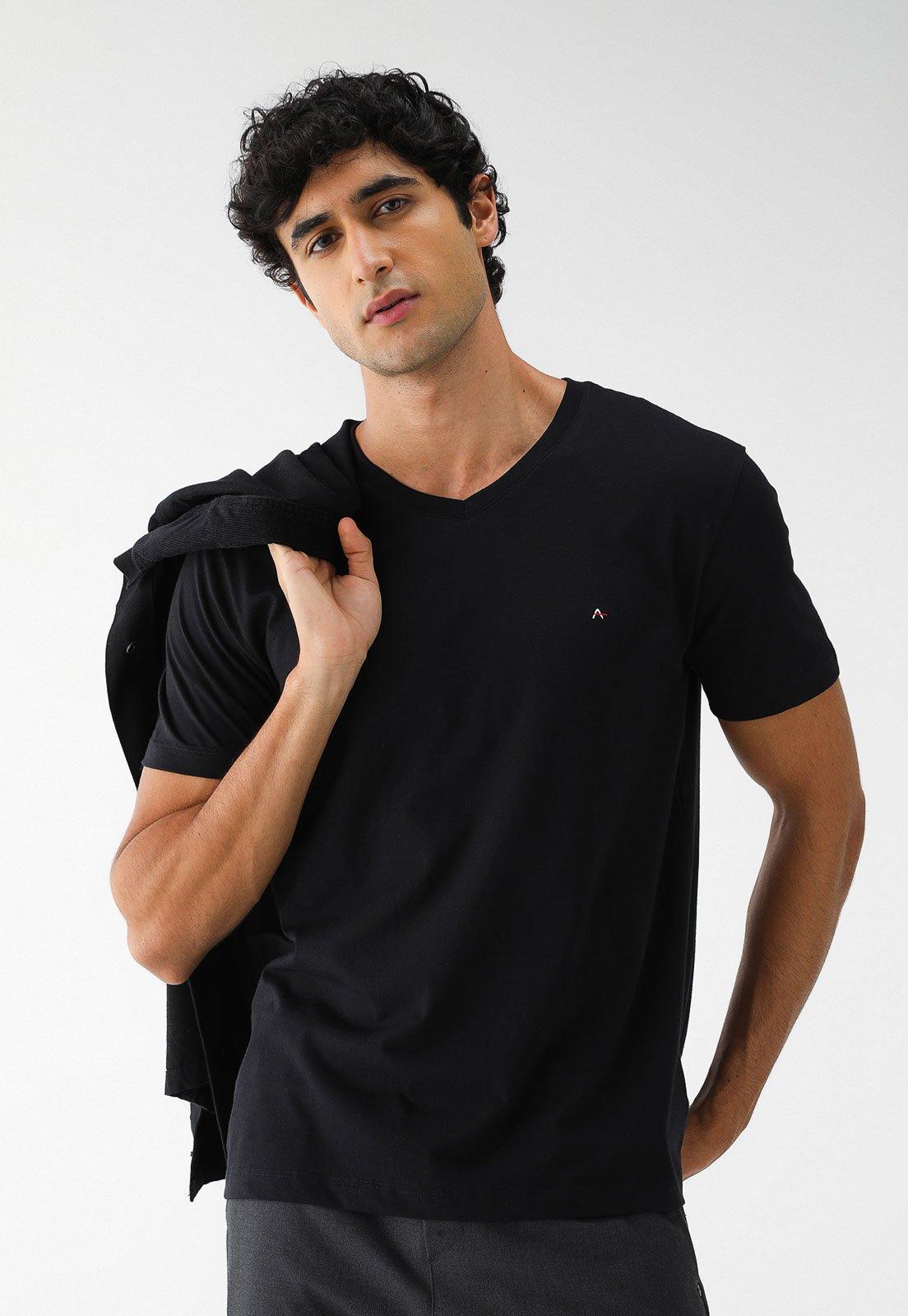Camiseta Aramis Reta Logo Preta