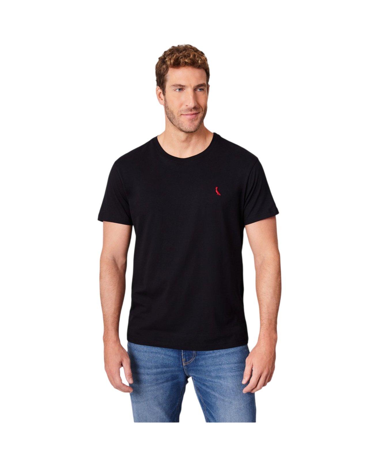 Camiseta Algodão Brasa Pica-Pau Bordado Reserva Preto