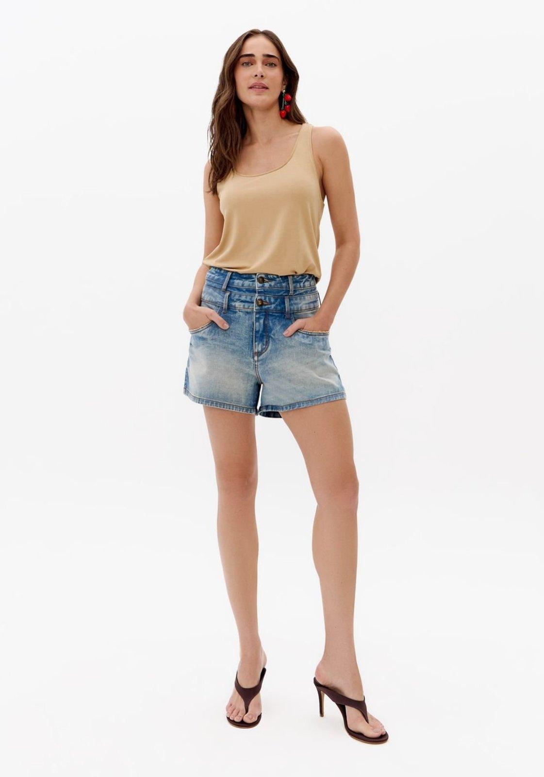 Short Jeans Comfort Cintura Média Lança Perfume