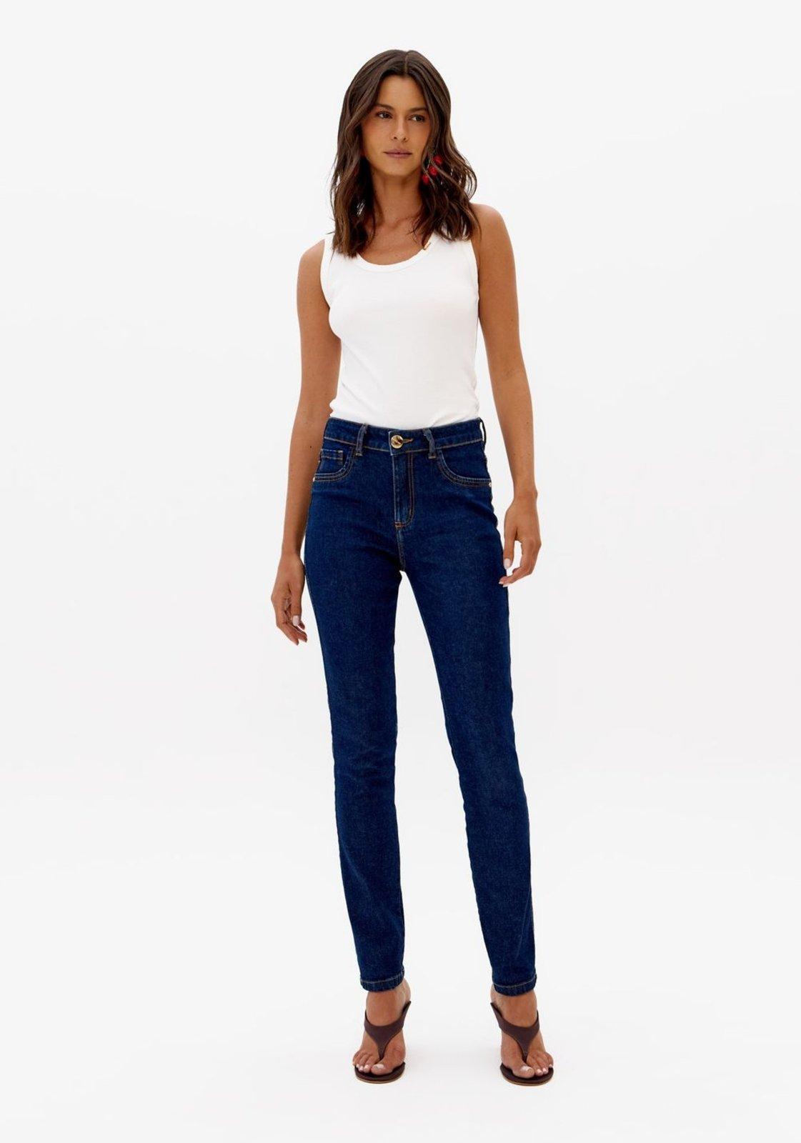 Calça Jeans Skinny Cintura Média Lança Perfume