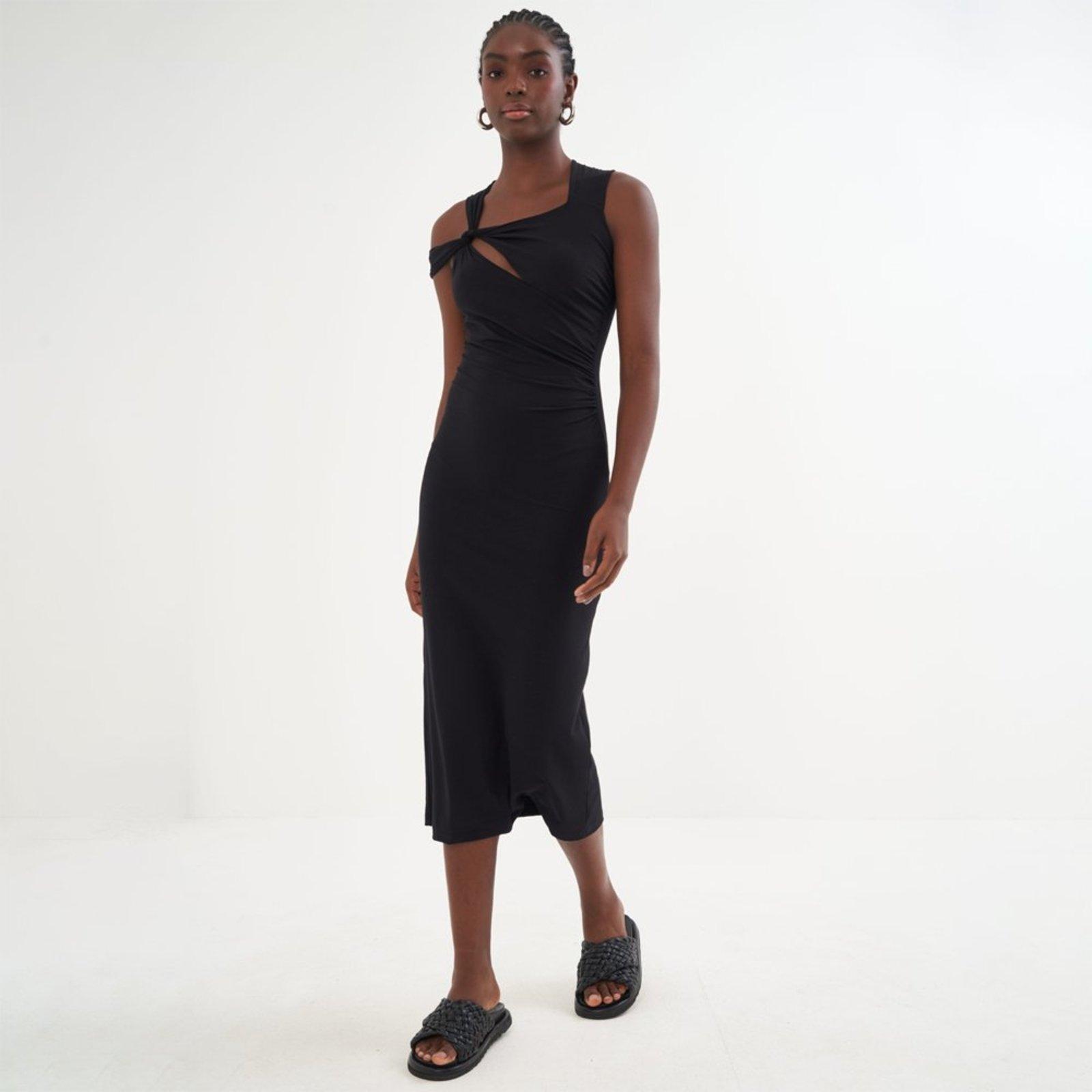 Vestido Super Mid Colcci Alça Laço Pr26 Preto Feminino
