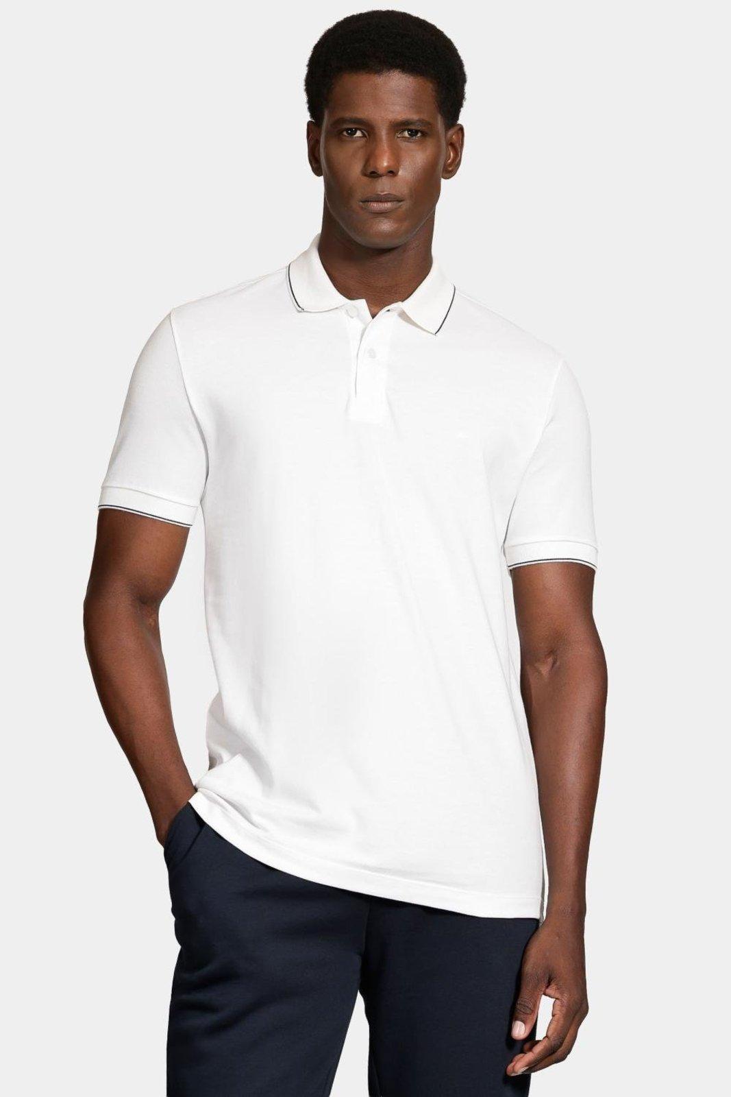 Polo Aramis Manga Curta Friso Fino Gola