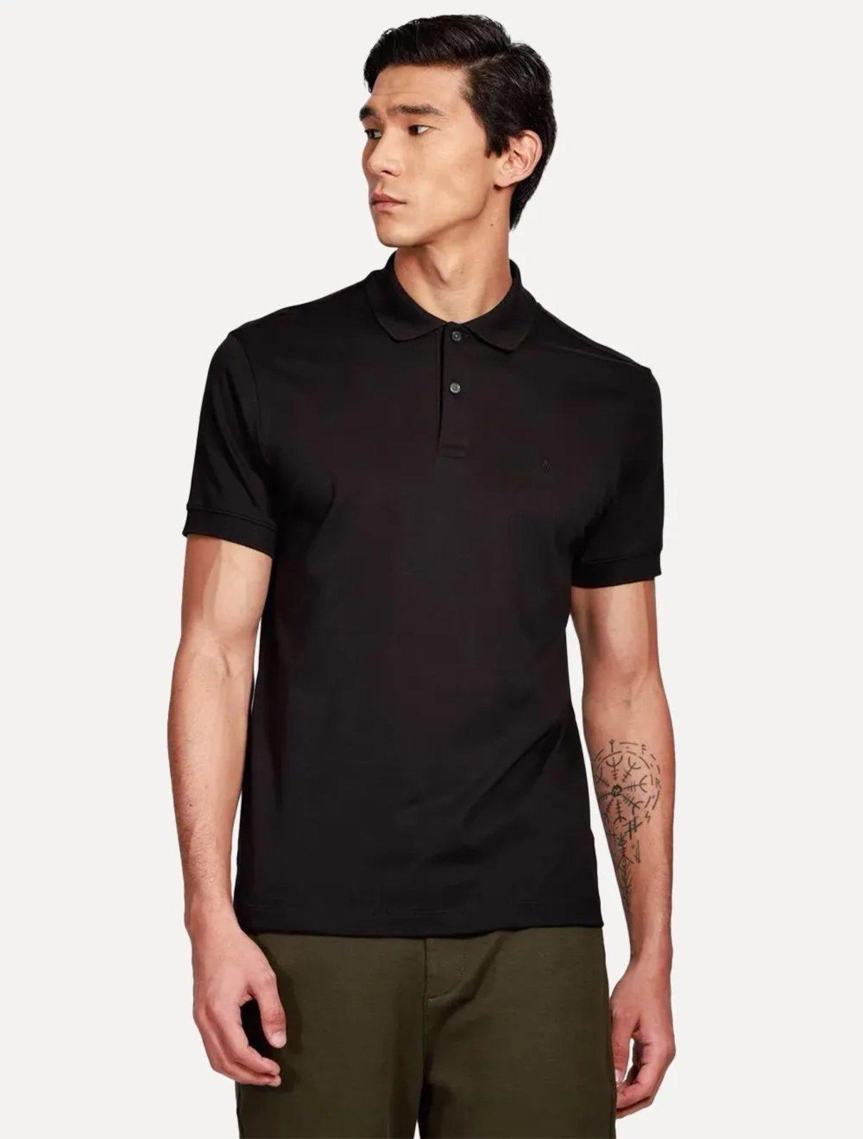Polo Aramis Masculina Malha Classic Pima Cotton Preta
