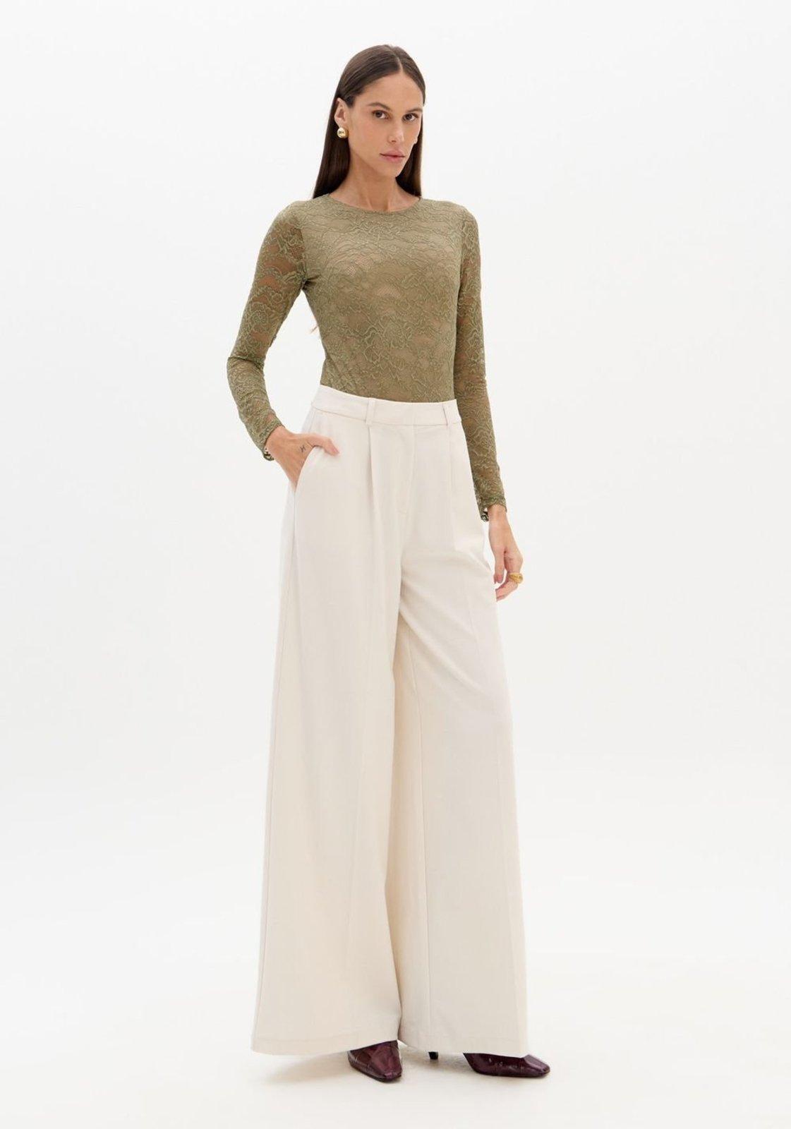 Calça Pantalona De Cintura Alta Lança Perfume