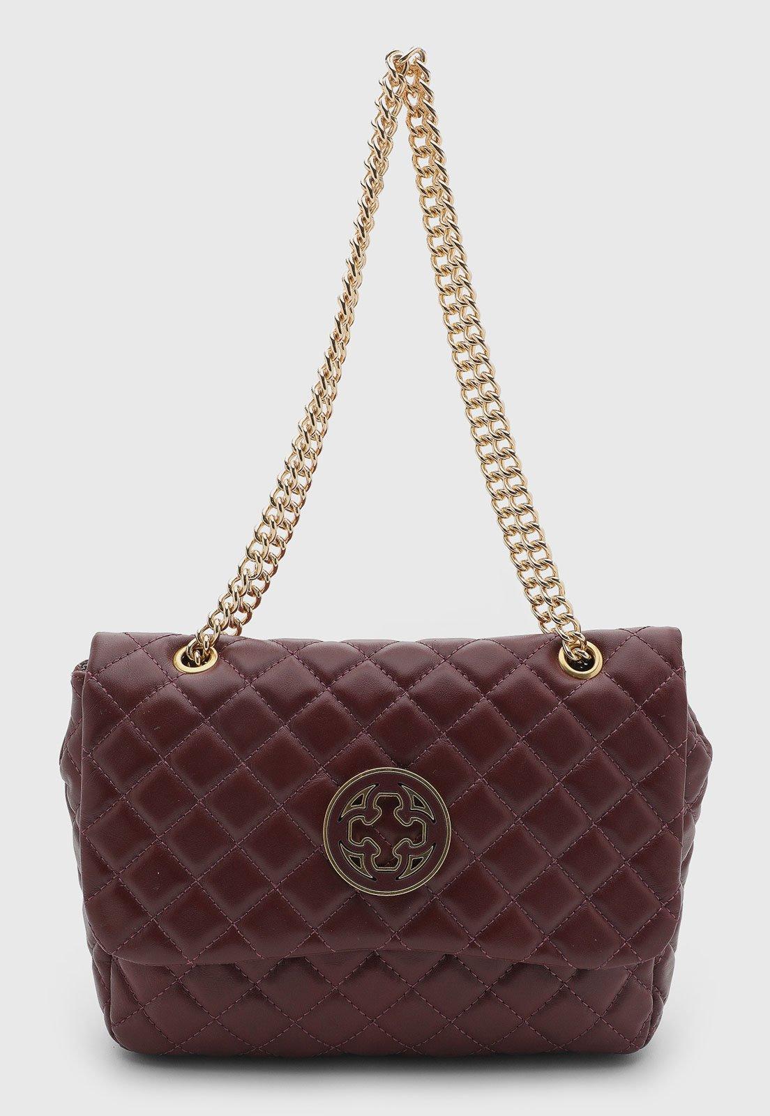 Bolsa Feminina Capodarte Matelassê Vinho
