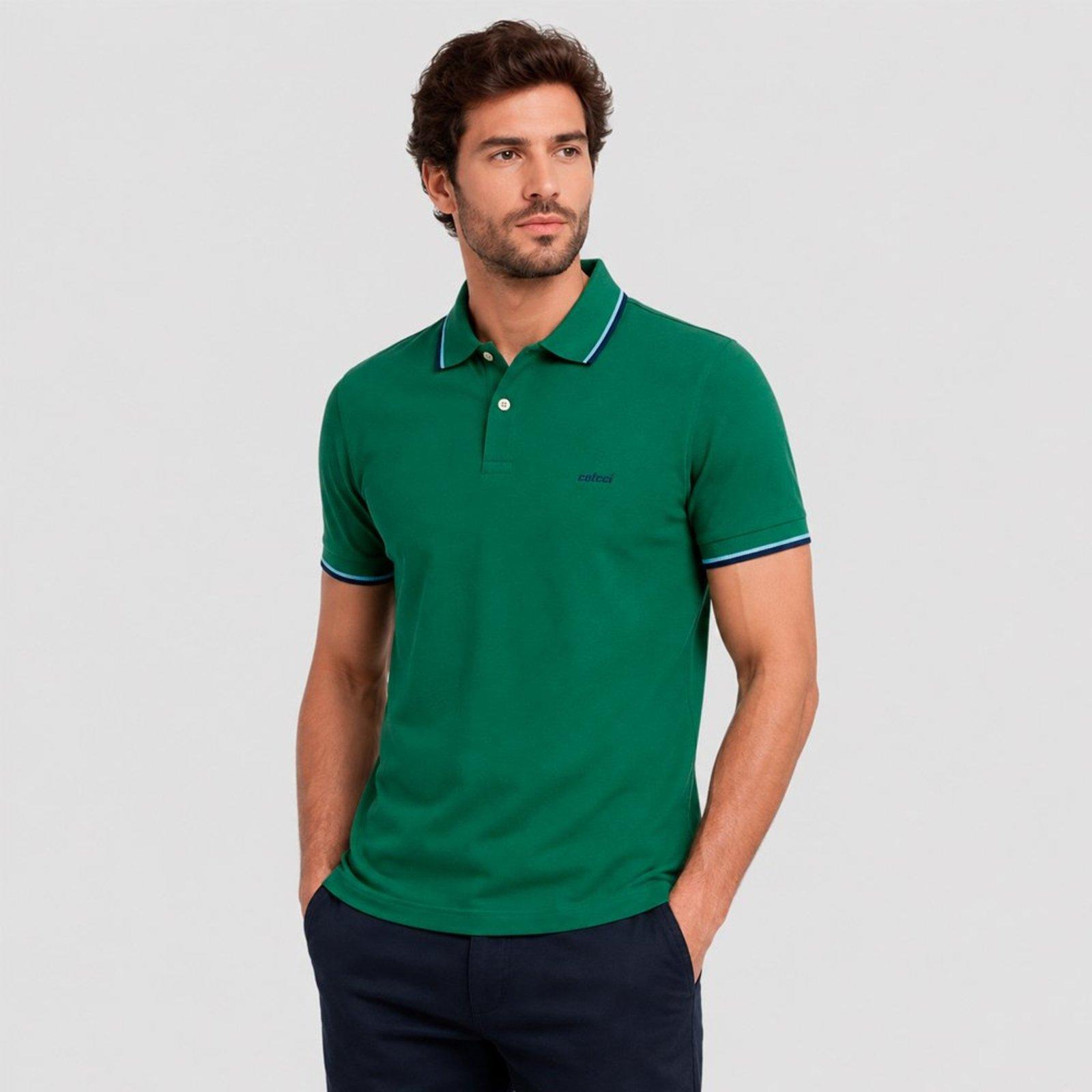 Camisa Polo Colcci Dual Pr27 Verde Masculino
