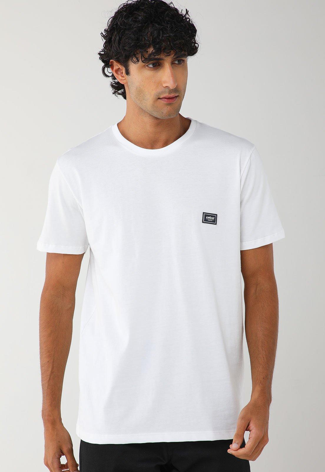 Camiseta Masculina Colcci Logo Patch Branca