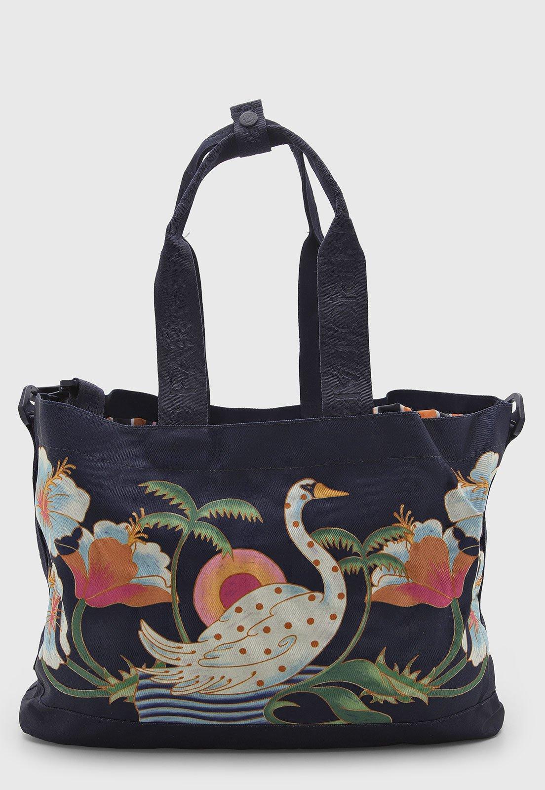 Bolsa FARM Carioca Terra Surrealis Lenço Azul Marinho