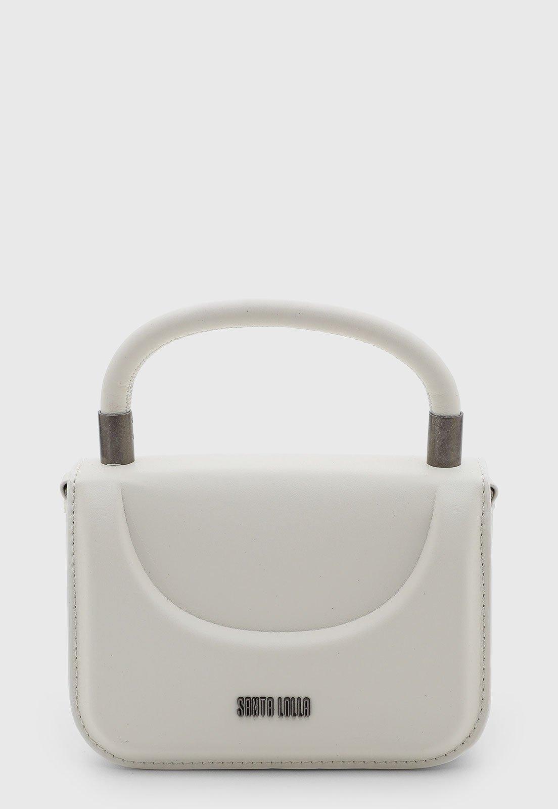 Bolsa Feminina Santa Lolla Compacta Alça Ajustável Branca