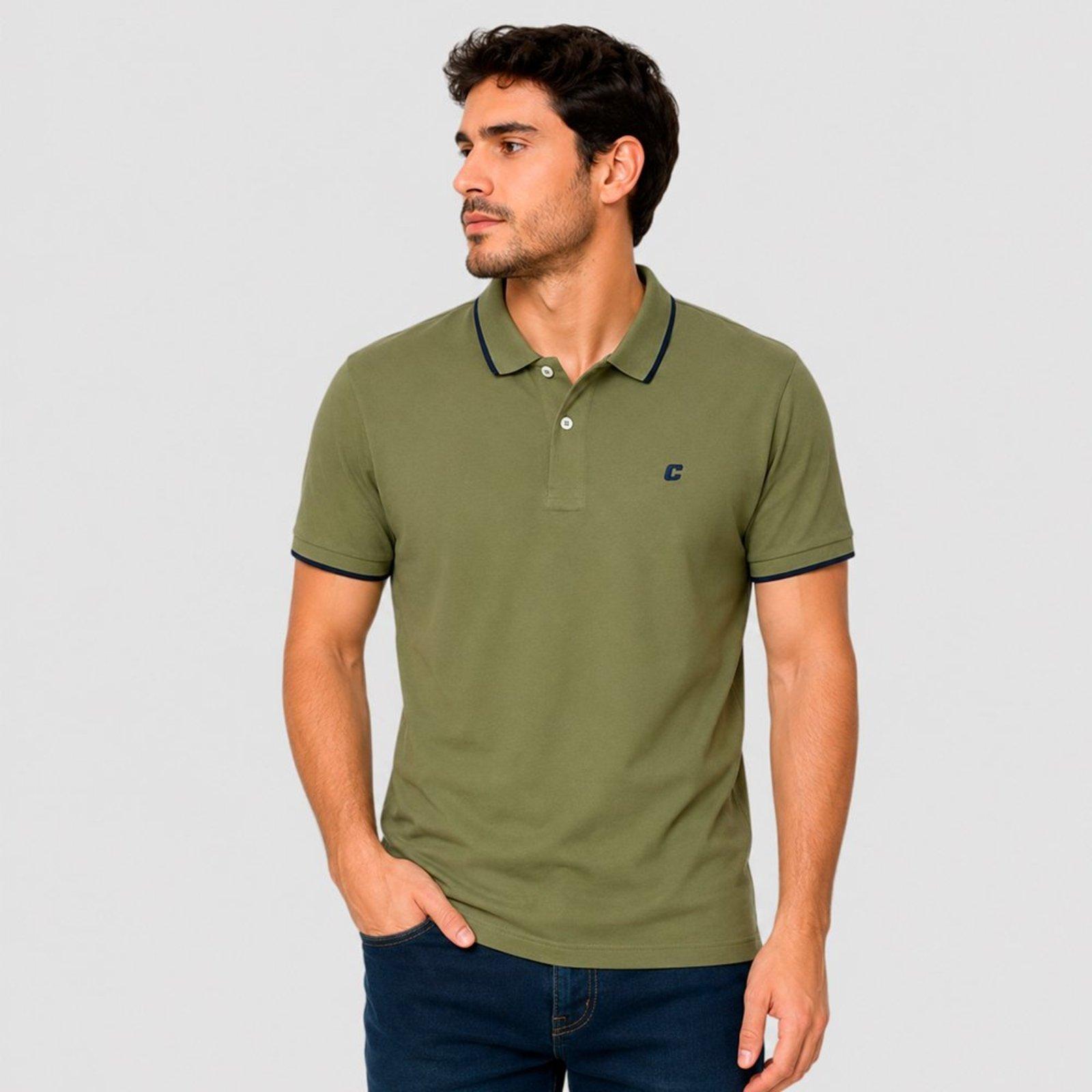 Camisa Polo Colcci Piquet Logo Fx In26 Verde Masculino