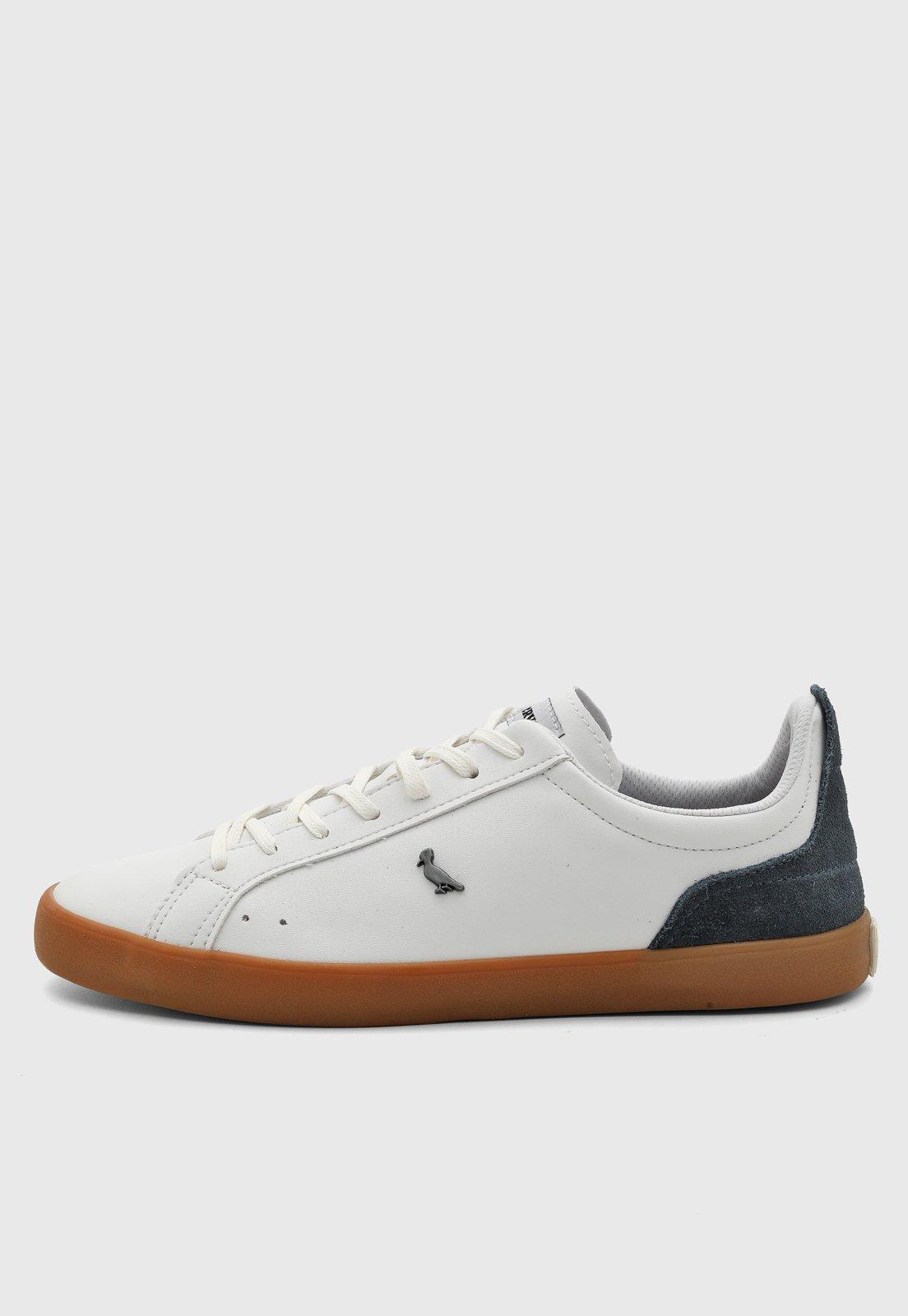 Tênis Masculino Reserva Logo Couro Branco