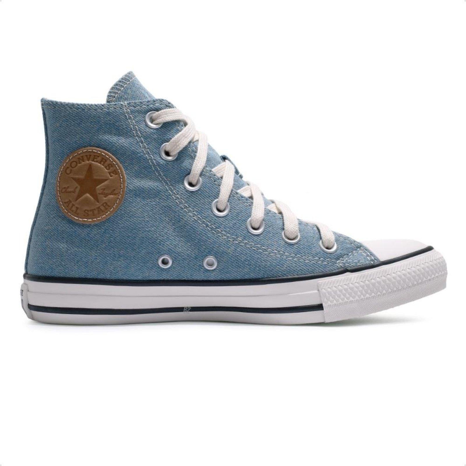 Tênis Converse All Star Chuck Taylor Denim Cano Alto Feminino Azul