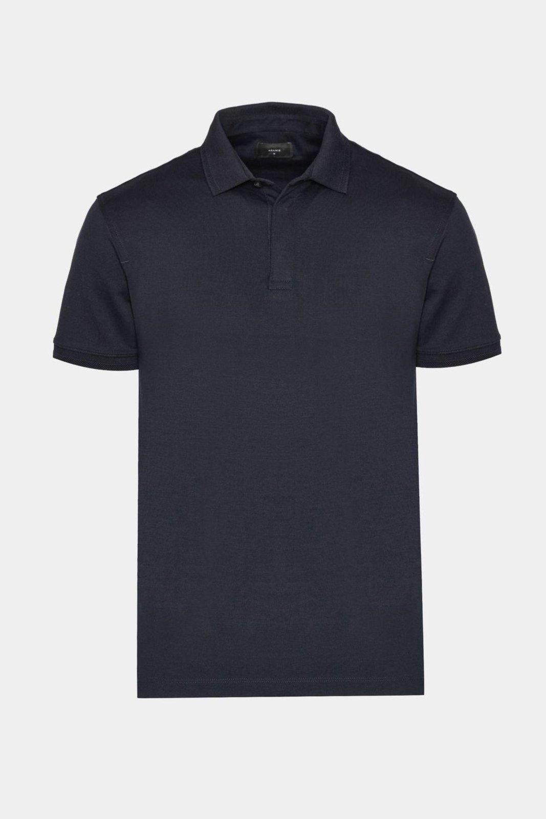 Polo Aramis Manga Curta de Algodão Pima Gaseado Navy