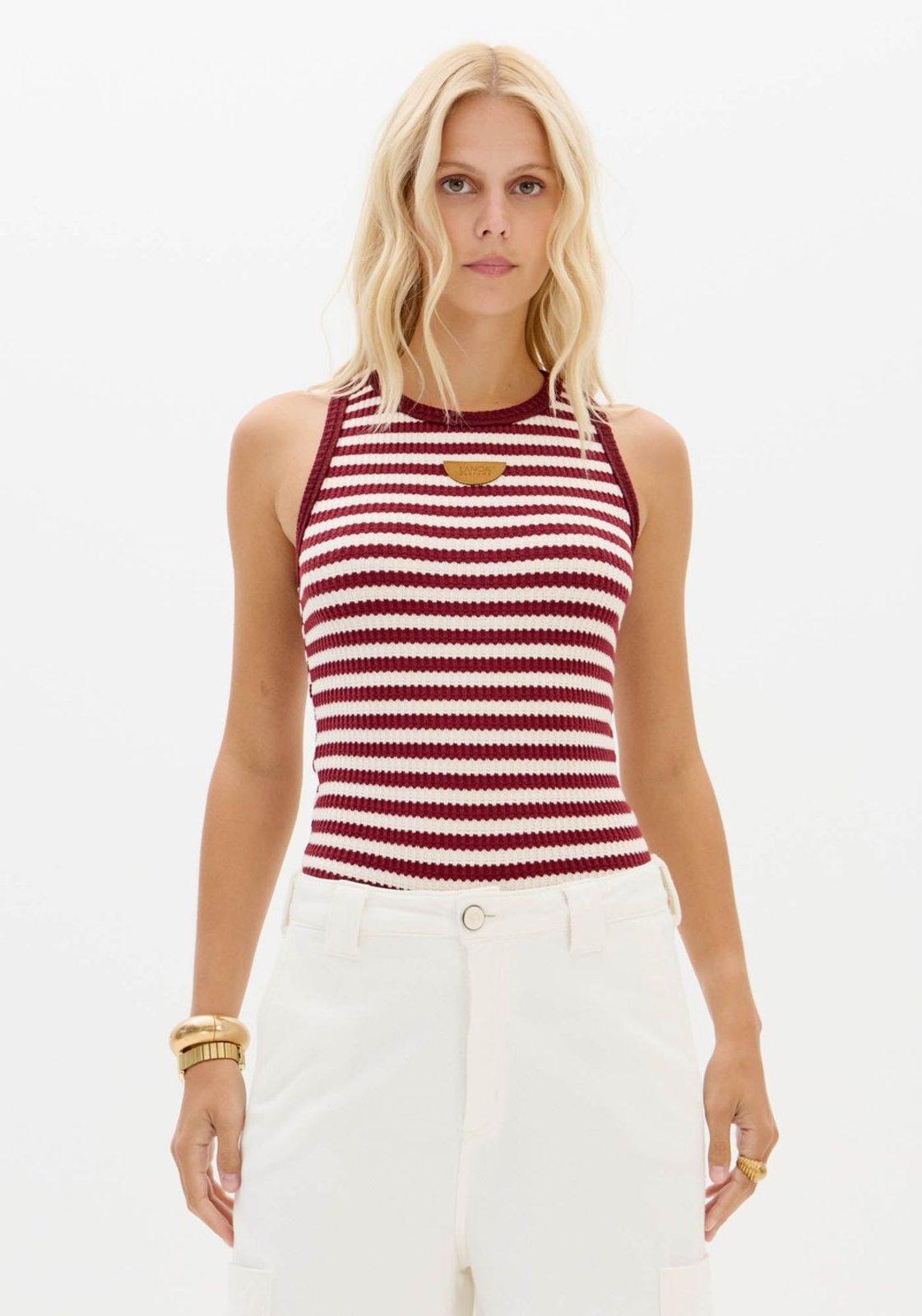 Blusa Nadador Em Malha Texturizada Lança Perfume