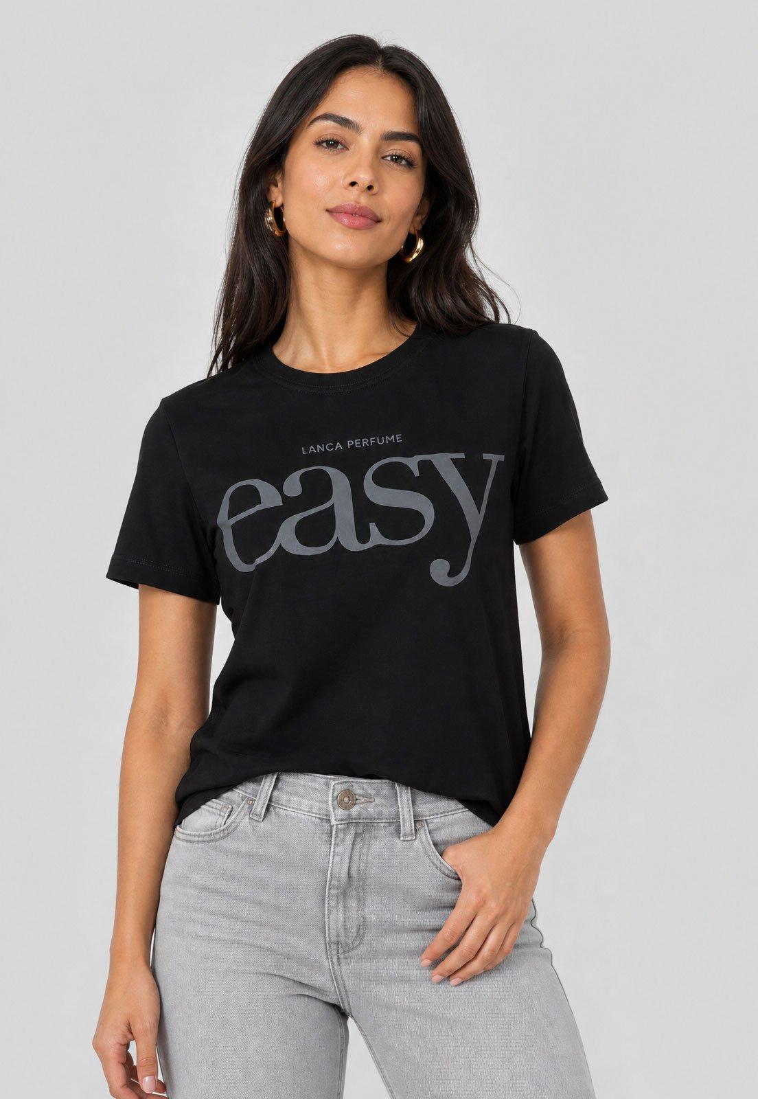 Camiseta Feminina Lança Perfume Easy Preta