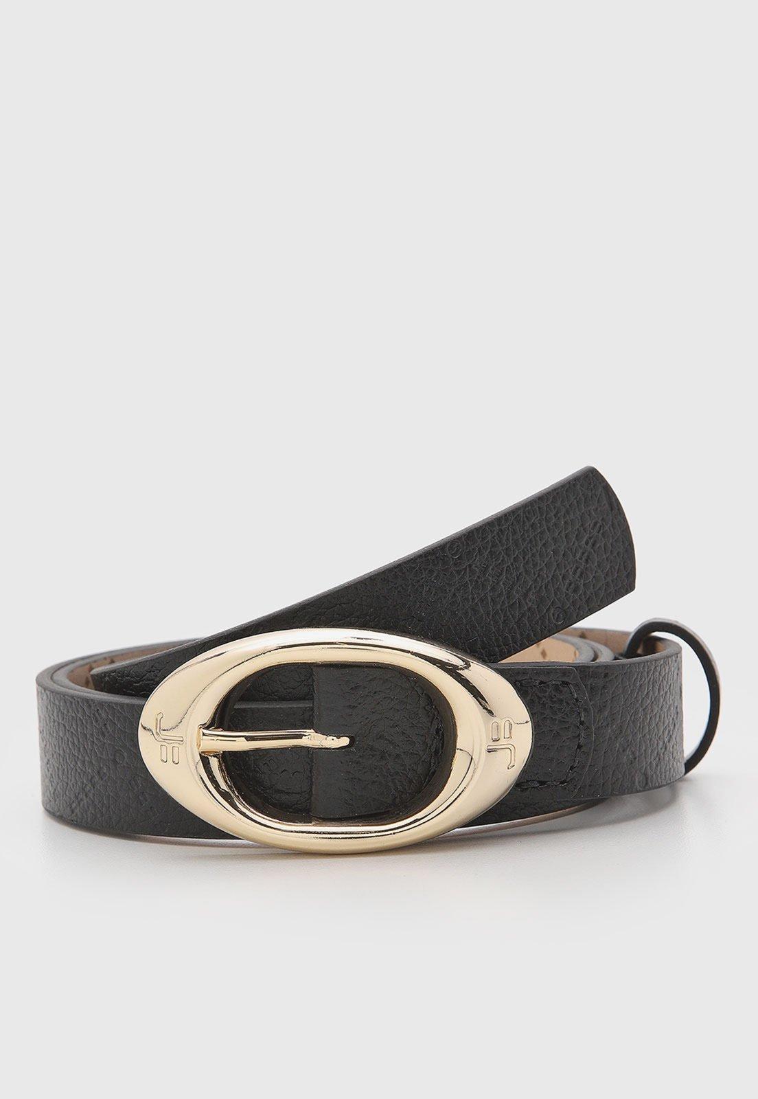 Cinto Feminino Jorge Bischoff Couro Preto