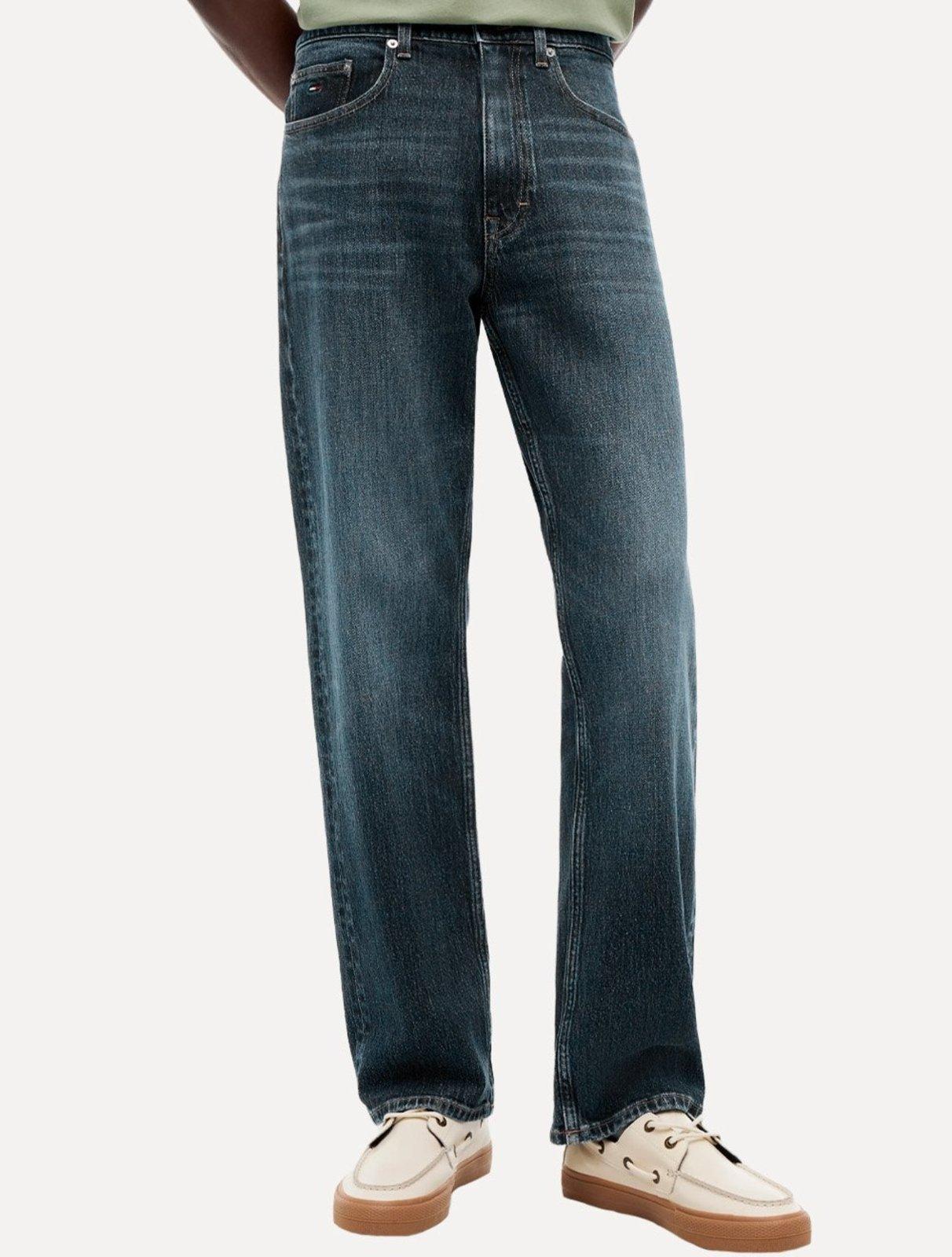 Calça Tommy Jeans Masculina Regular Straight Otis Azul Médio