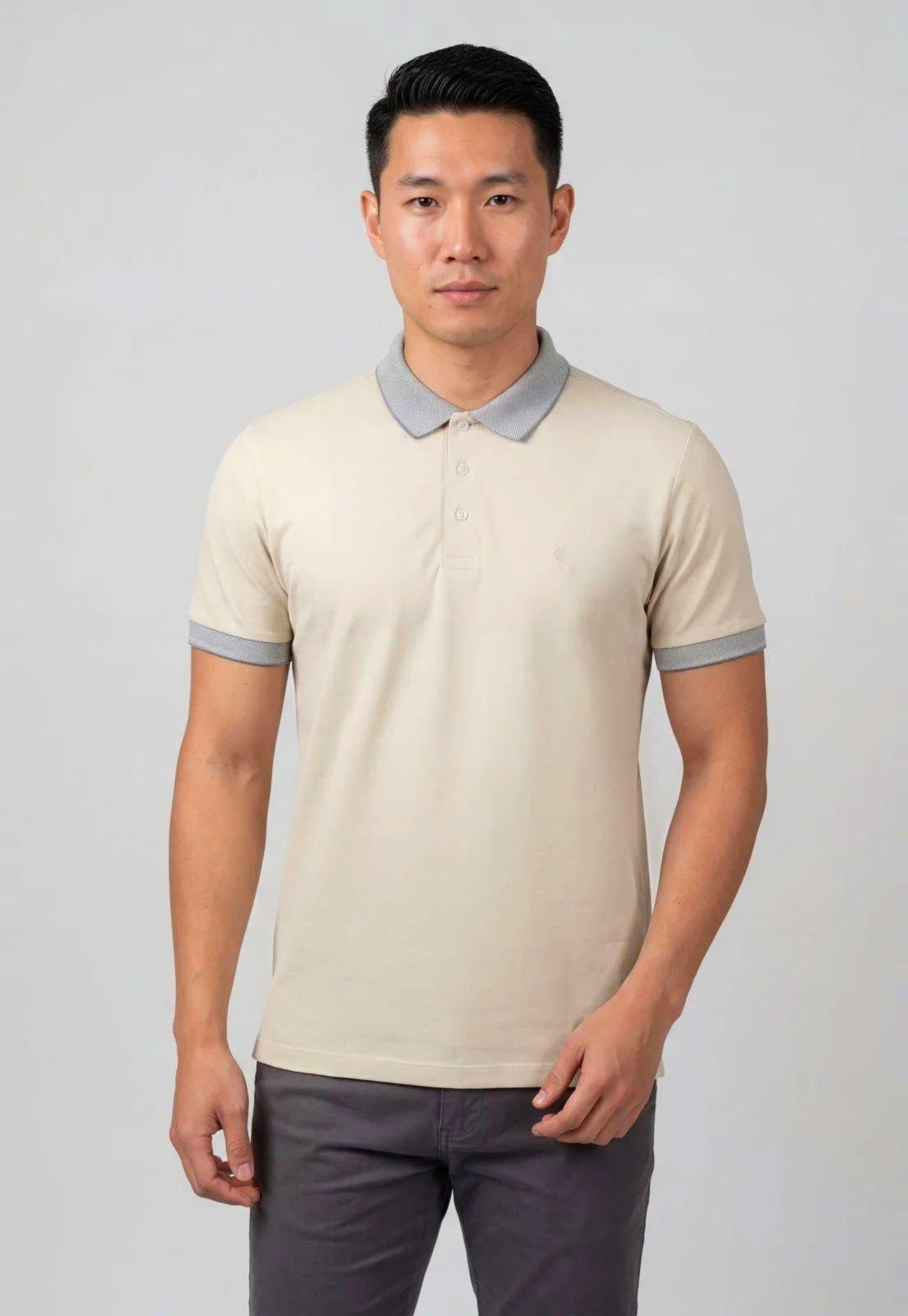 Polo Masculina Reserva Clássica Algodão Vermelha
