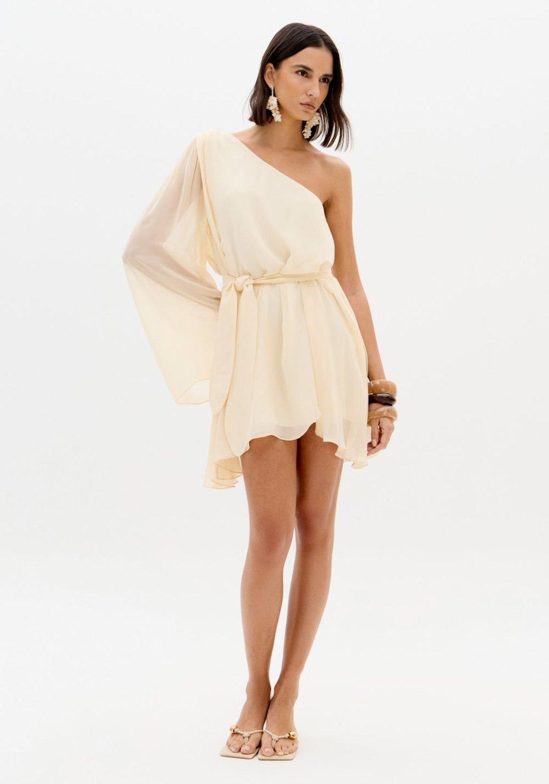 Vestido Curto Manga Única Lança Perfume
