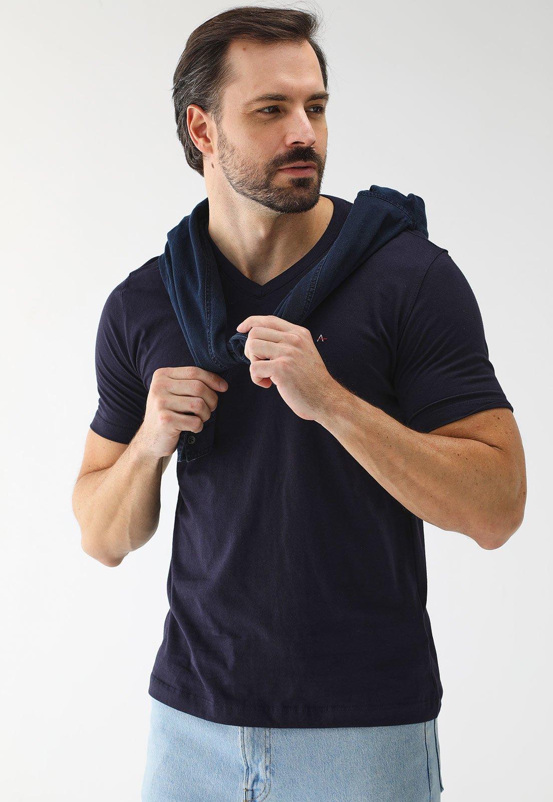 Camiseta Aramis Slim Mini Icon Azul-Marinho
