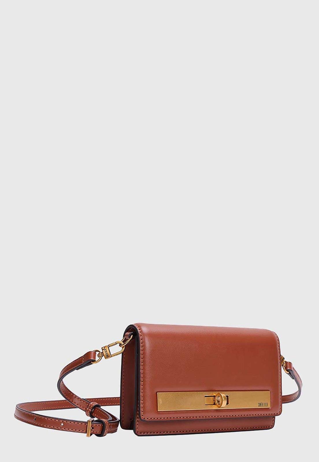 Bolsa Feminina Santa Lolla Compacta Alça Ajustável Marrom