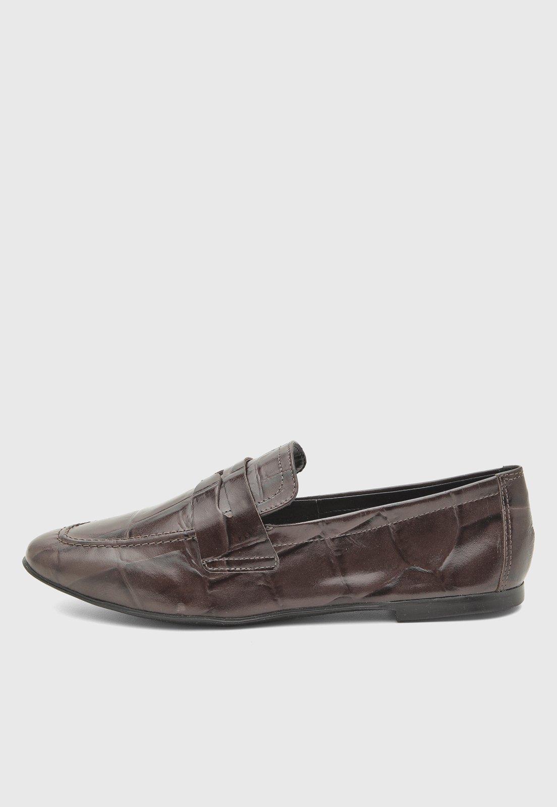 Mocassim Feminino Lança Perfume Couro Marrom