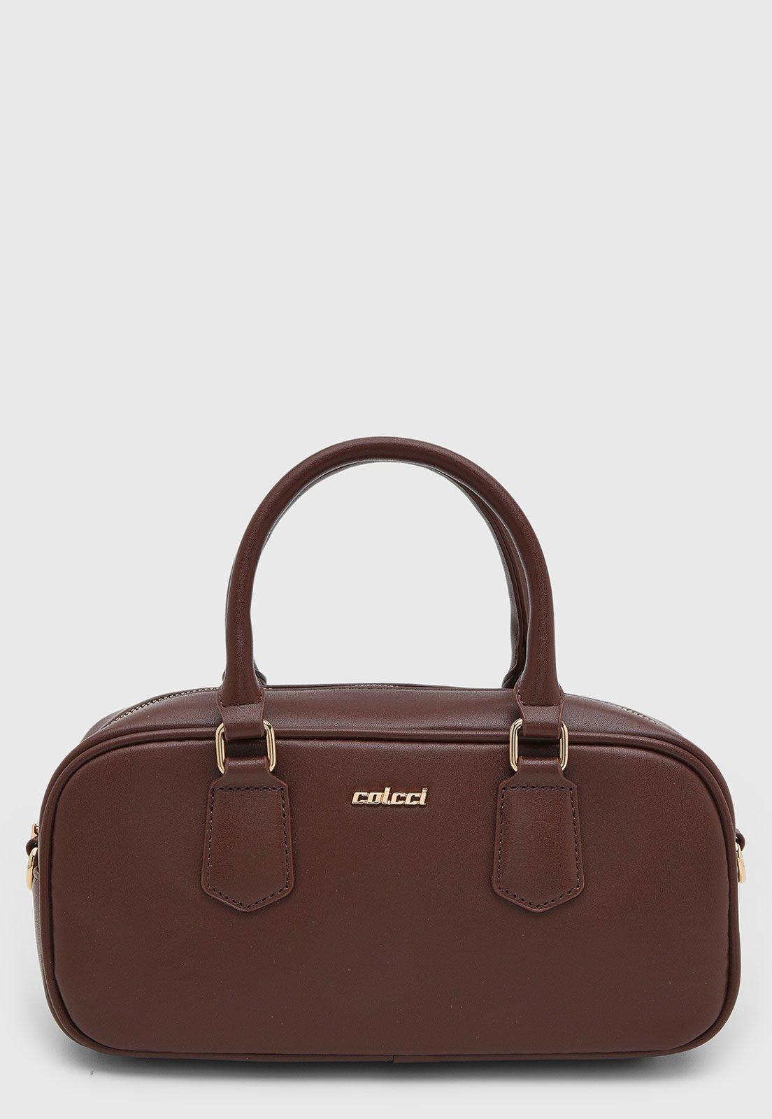 Bolsa Feminina Colcci Estruturada Retangular Marrom