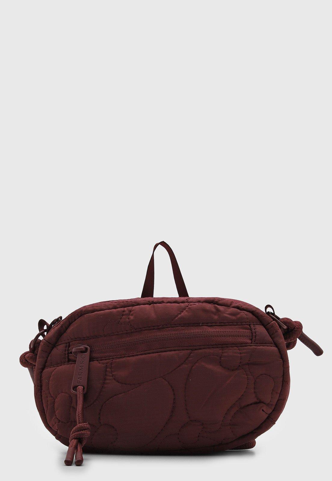 Bolsa Feminina FARM Acolchoada Alça Ajustável Vinho